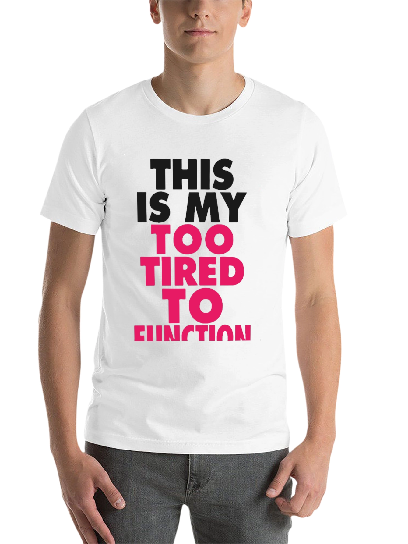 Black Too Tired to Function Graphic Tee view 14