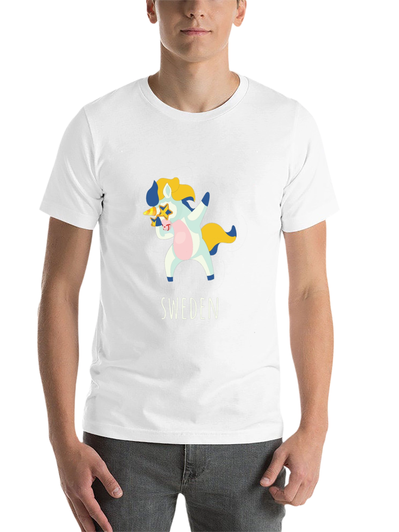 Black Sweden Dab Unicorn T-Shirt - Black Cotton Tee view 14
