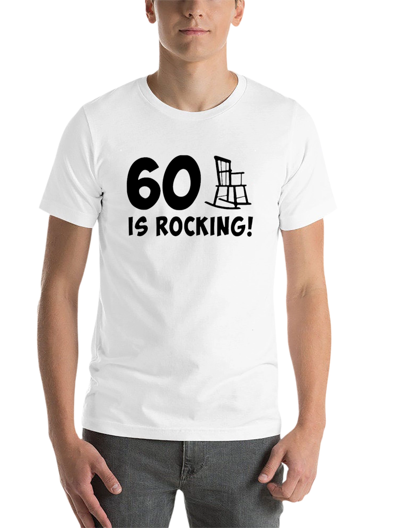 Black 60 Is Rocking! Graphic T-Shirt view 14