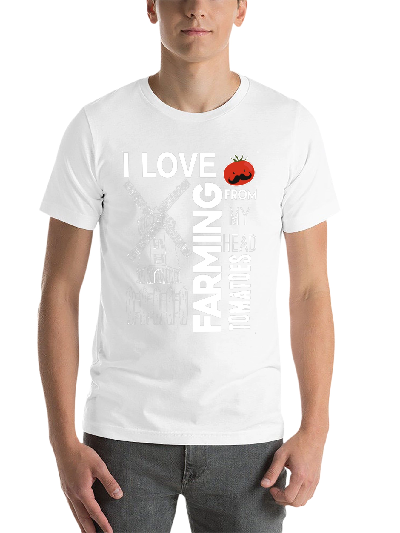 Black I Love Farming Tomatoes T-Shirt - Novelty Graphic Tee view 14