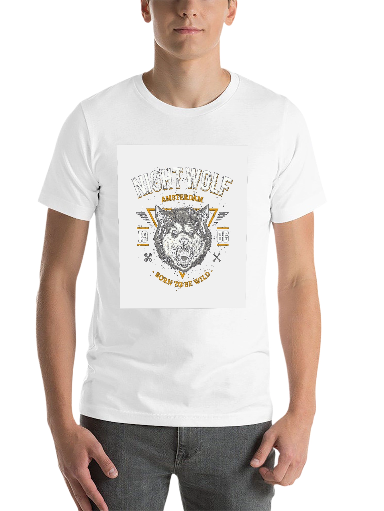 Black Night Wolf Amsterdam Graphic T-Shirt - Born to be Wild view 14