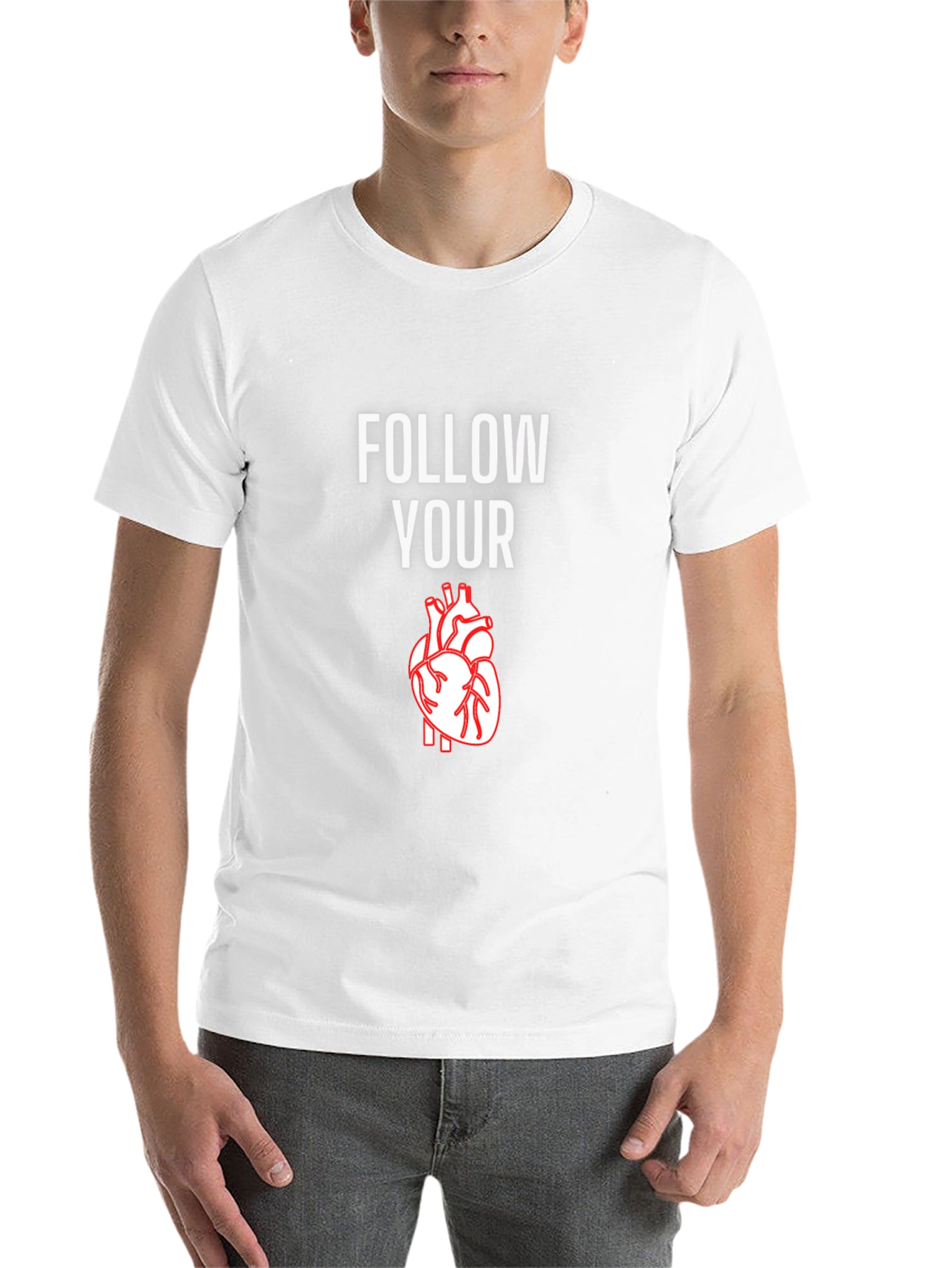 Black Follow Your Heart Graphic T-Shirt - Casual Comfort view 14