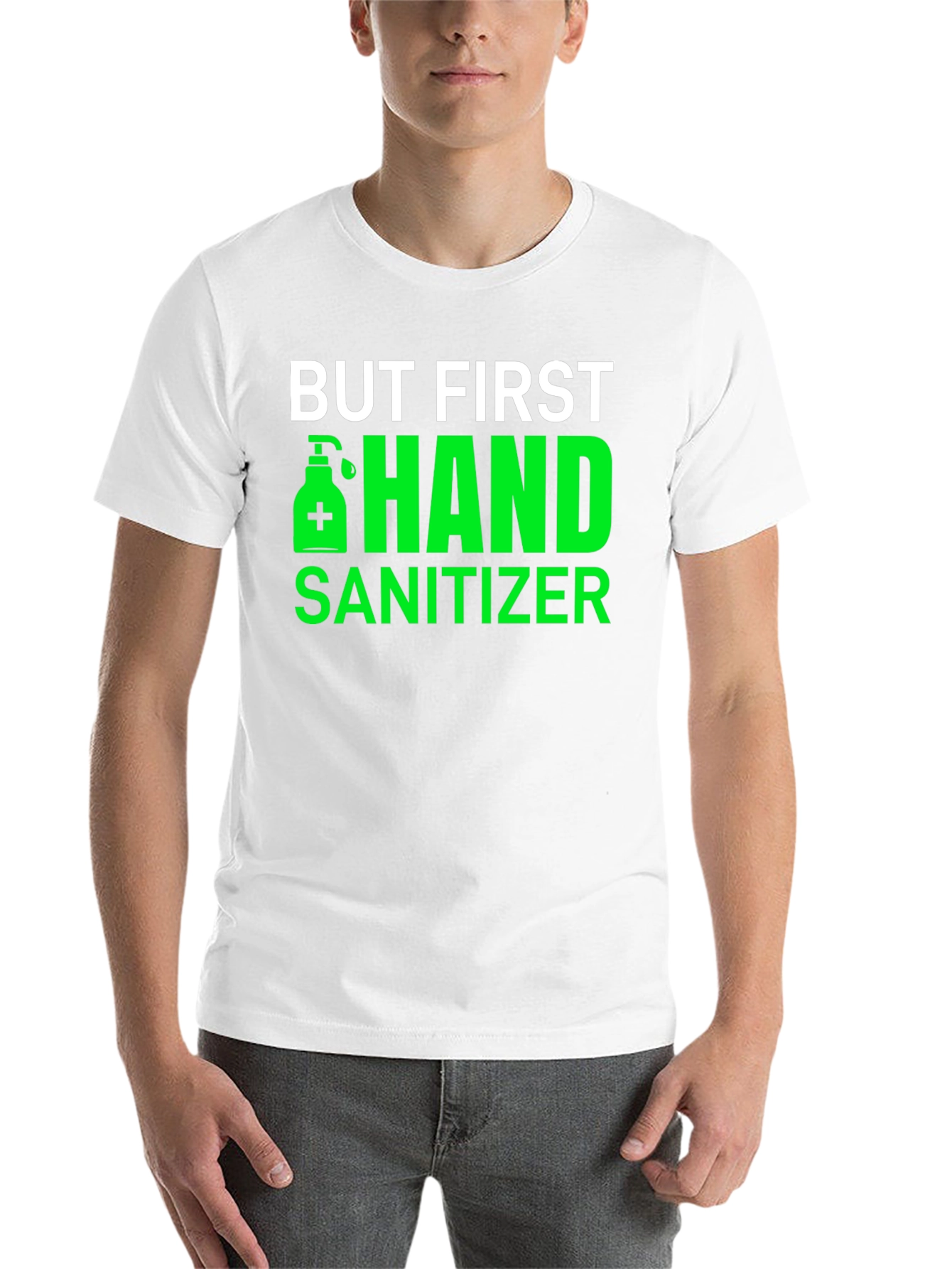 Black But First Hand Sanitizer Black Tee view 14