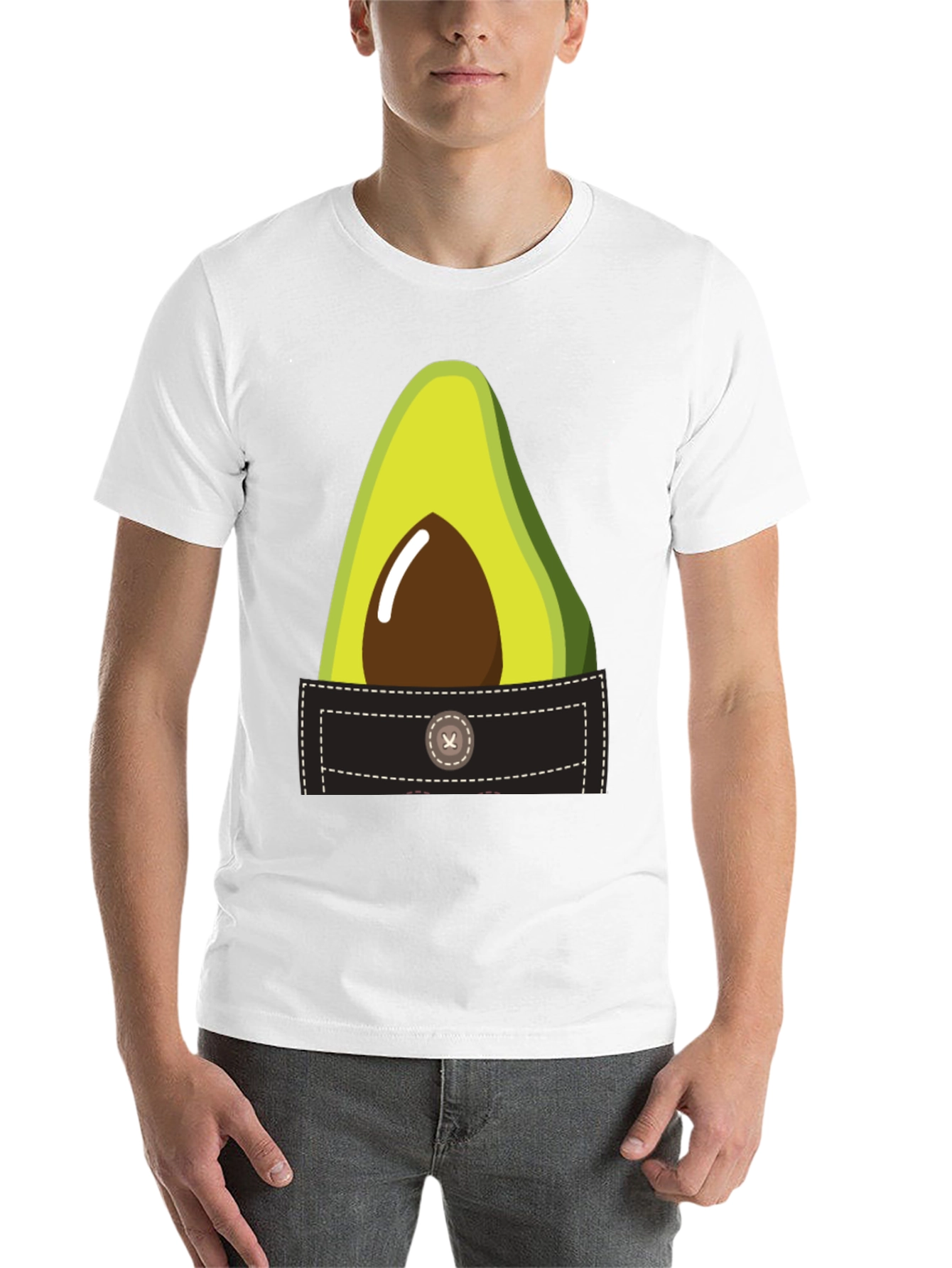Black Avocado Pocket Graphic Tee - Novelty T-Shirt view 14