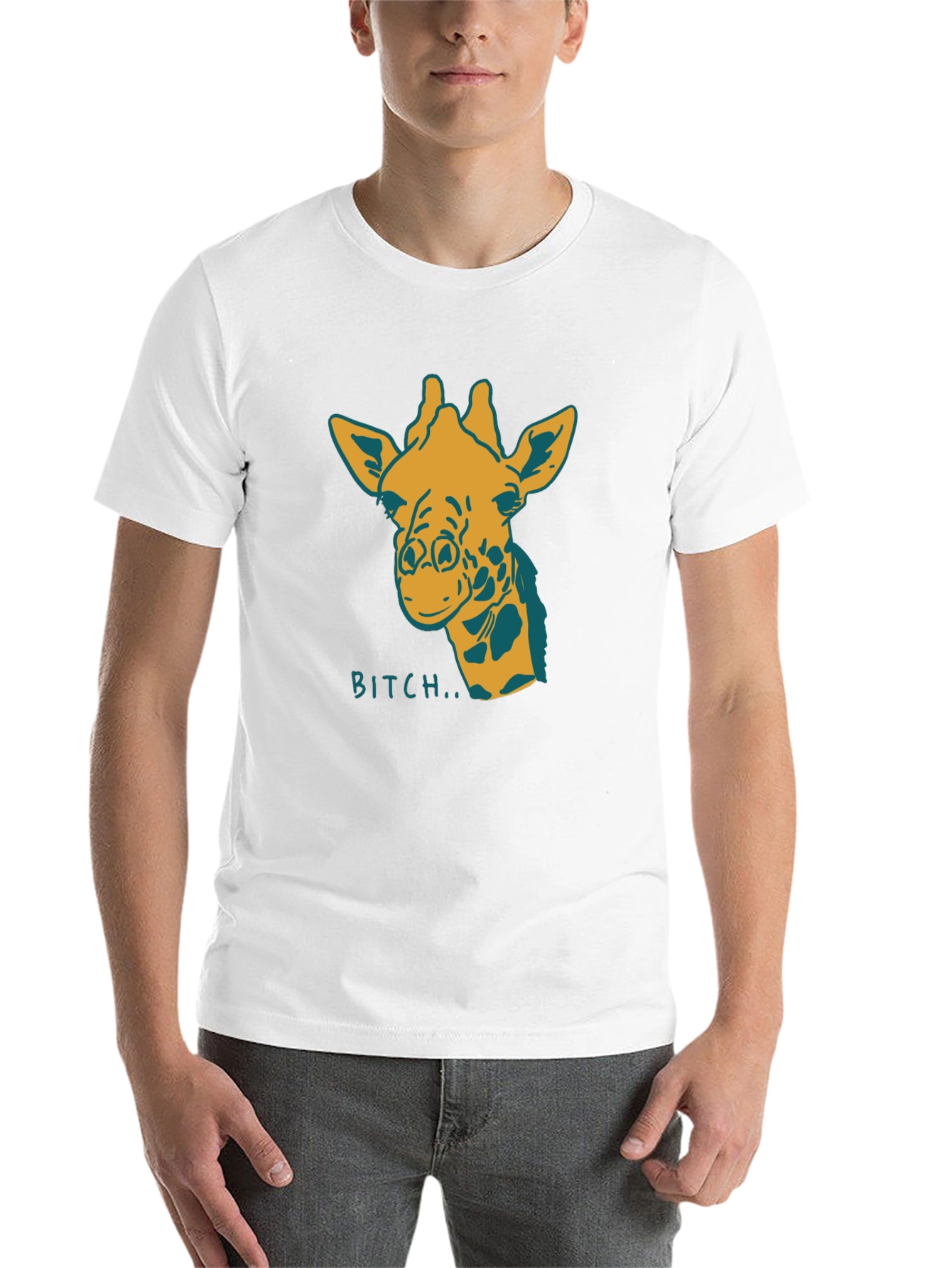 Black Giraffe Bitch T-Shirt Funny Graphic Tee Novelty Humor view 14