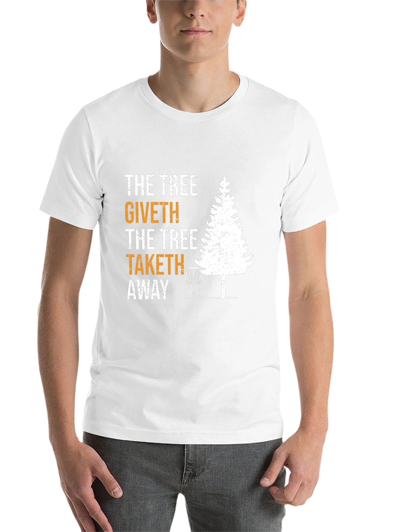 Black The Tree Giveth Taketh Away Disc Golf T-Shirt view 14