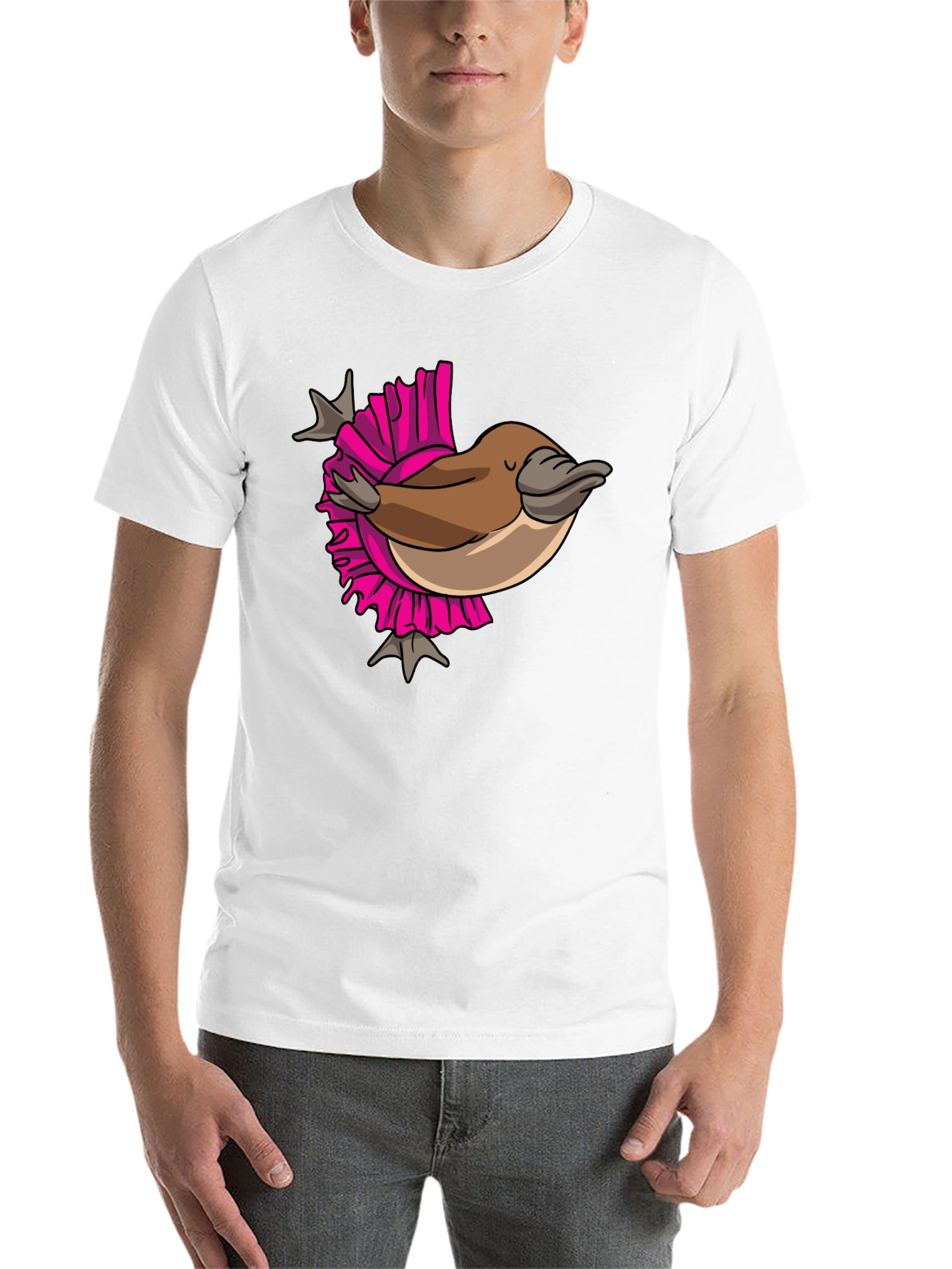 Black Funny Platypus T-Shirt - Quirky Cartoon Design view 14