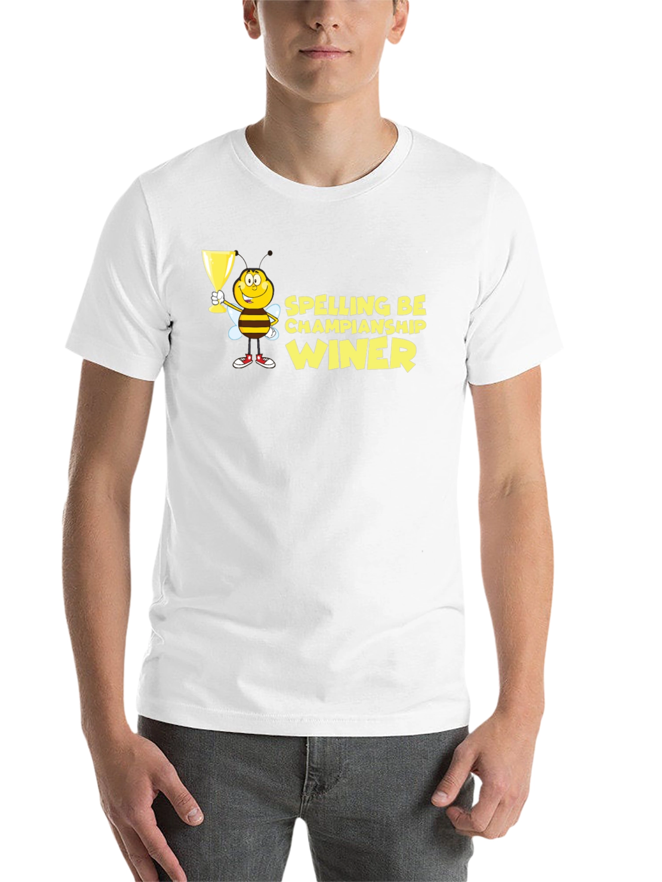 Black Spelling Bee Champion Winner Black T-Shirt view 14