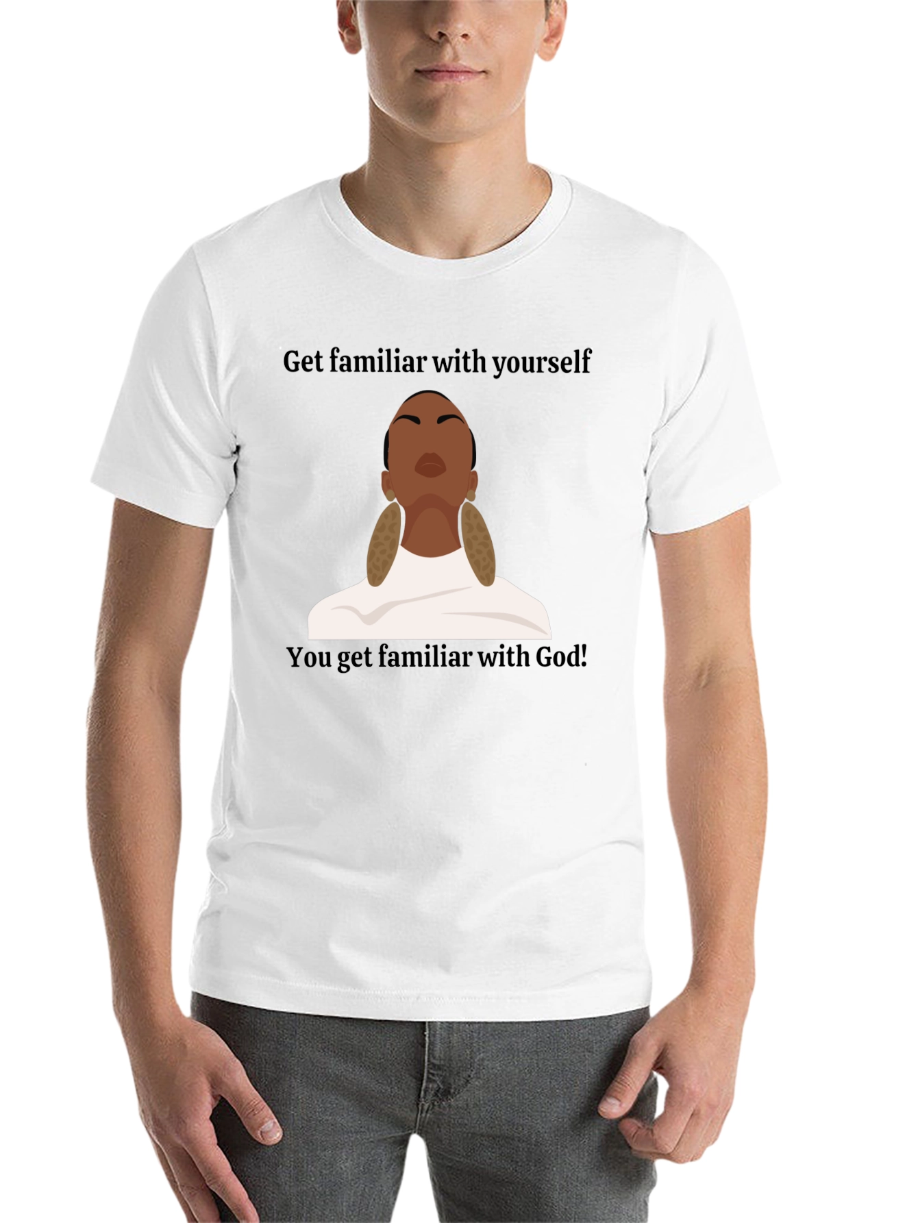 Black Get Familiar With Yourself Graphic T-Shirt view 14