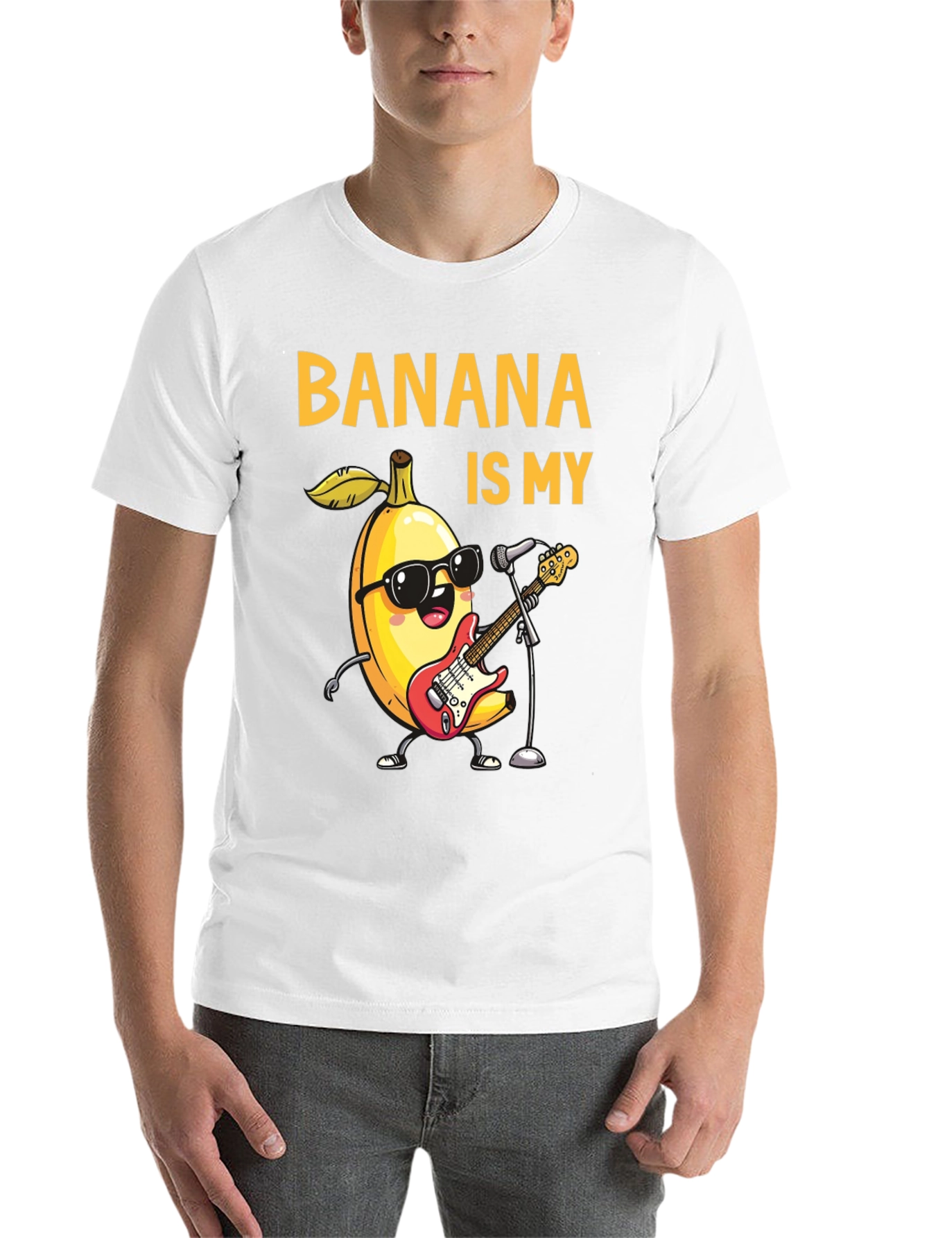Black Banana is My Jam Funny Music T-Shirt view 14