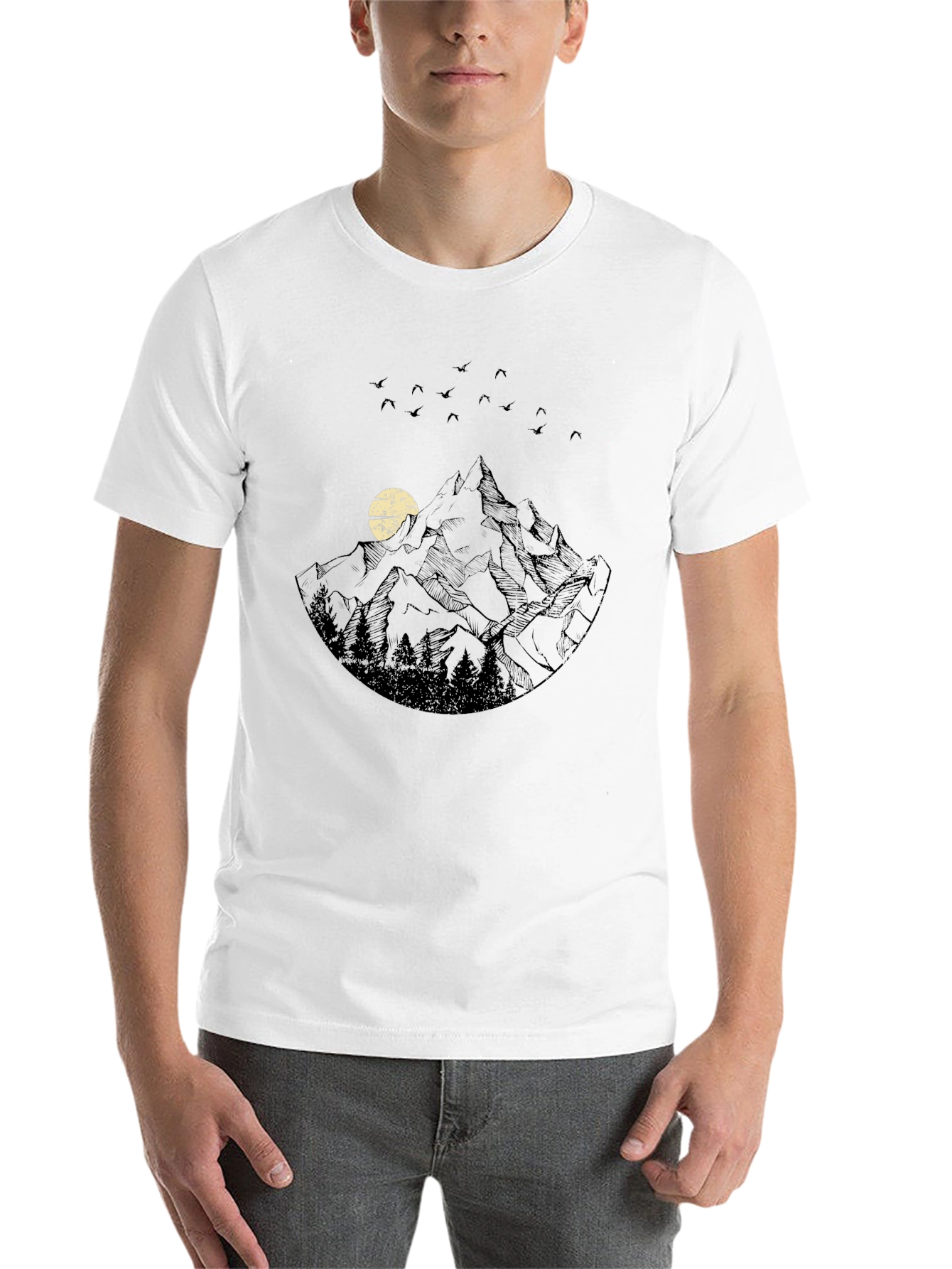 Black Mountain Scene Graphic Tee view 14