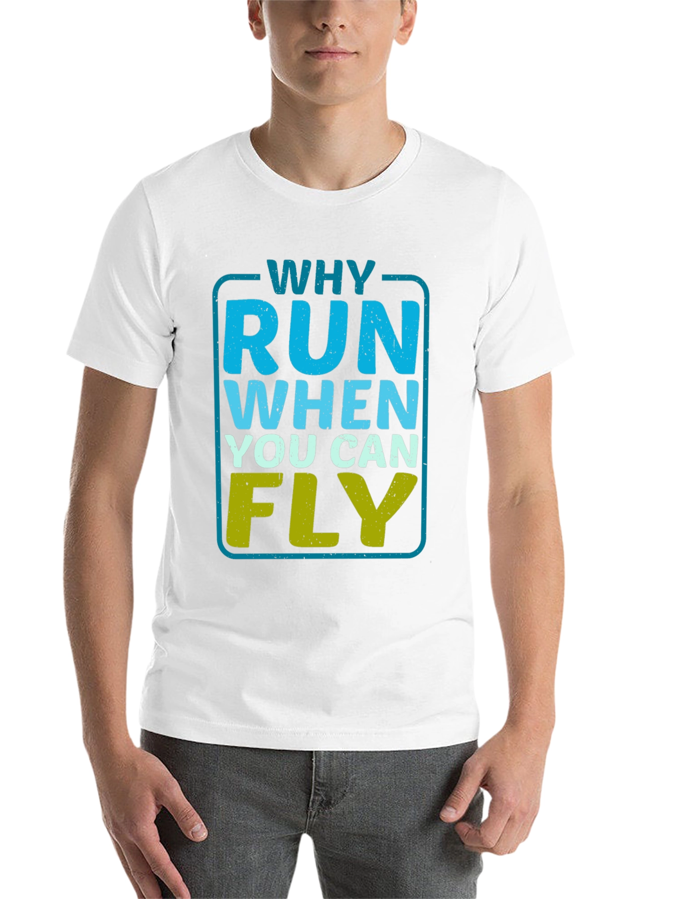 Black Why Run When You Can Fly Graphic Tee -  Black T-Shirt view 14