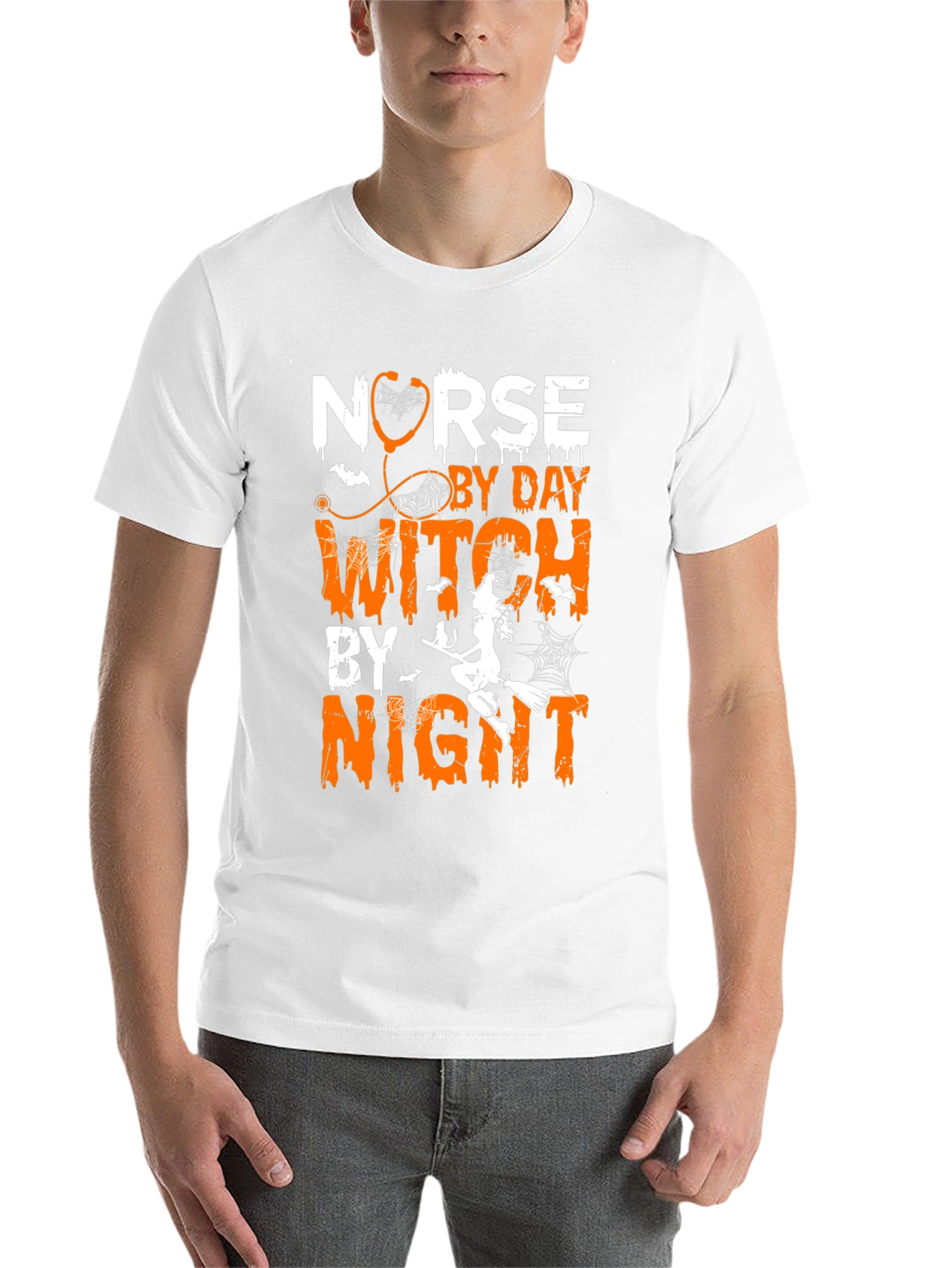 Black Nurse By Day Witch By Night Halloween T-Shirt view 14