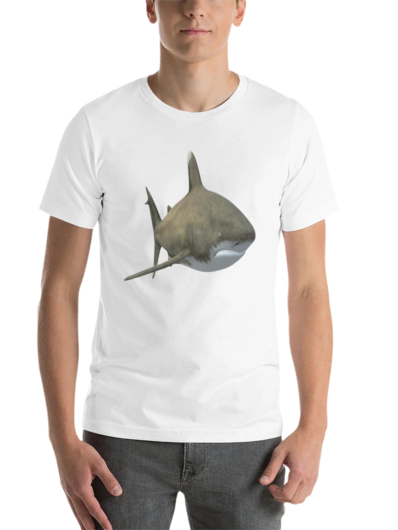 Black Shark Graphic Tee - Men's Black T-Shirt view 14