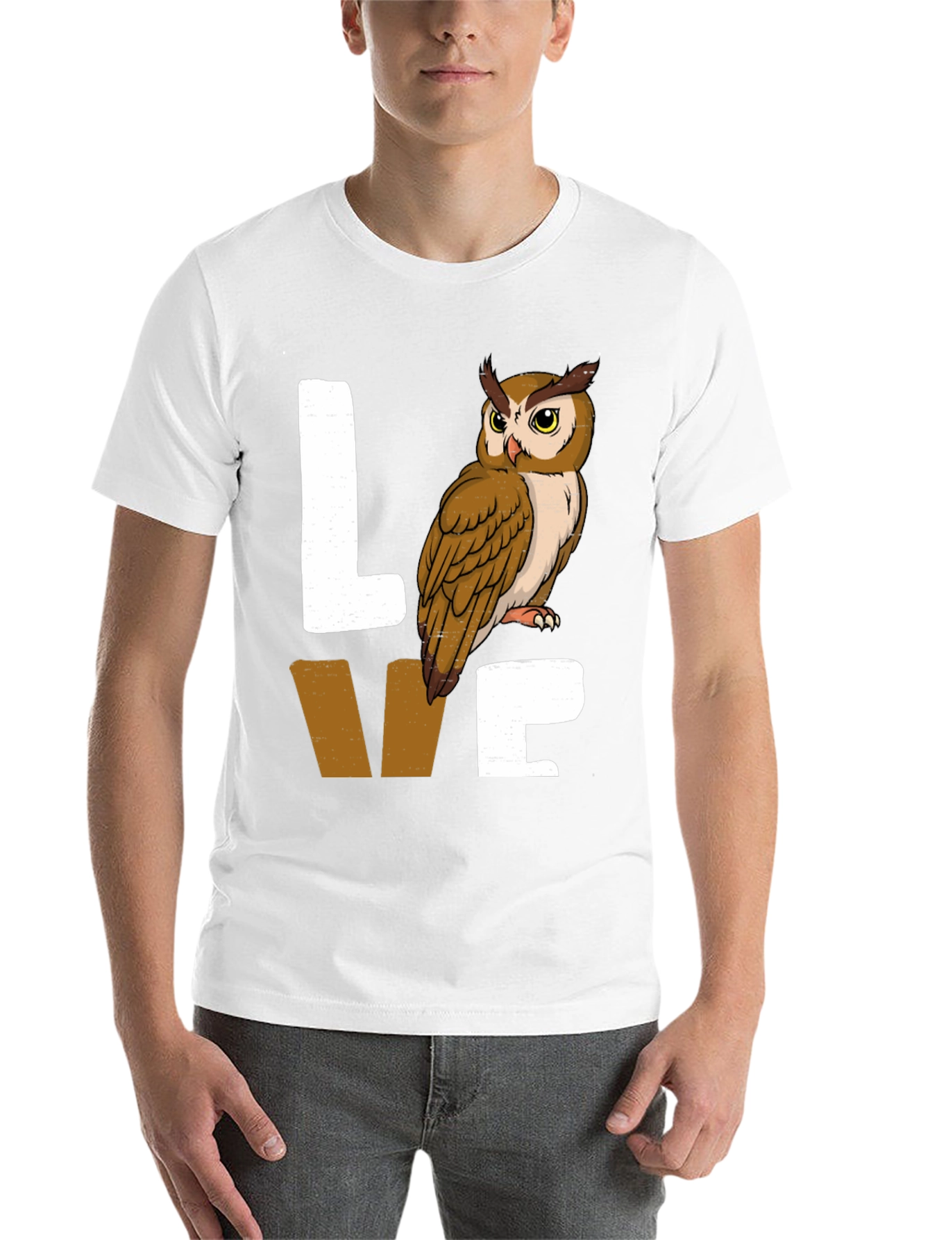 Black Owl Lover Graphic Tee - Black Cotton Blend view 14