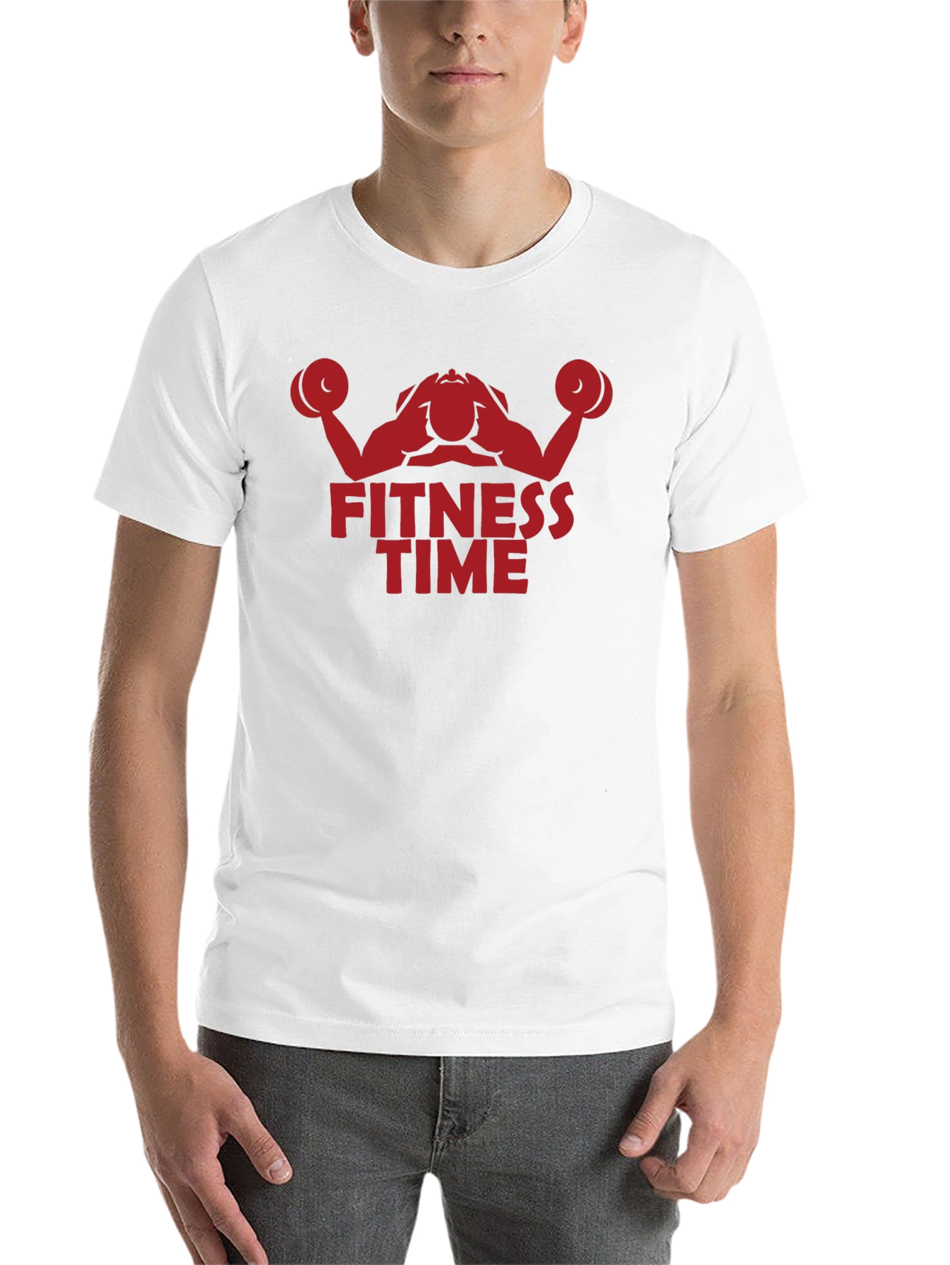 Black Fitness Time Graphic Tee - Black Cotton view 14