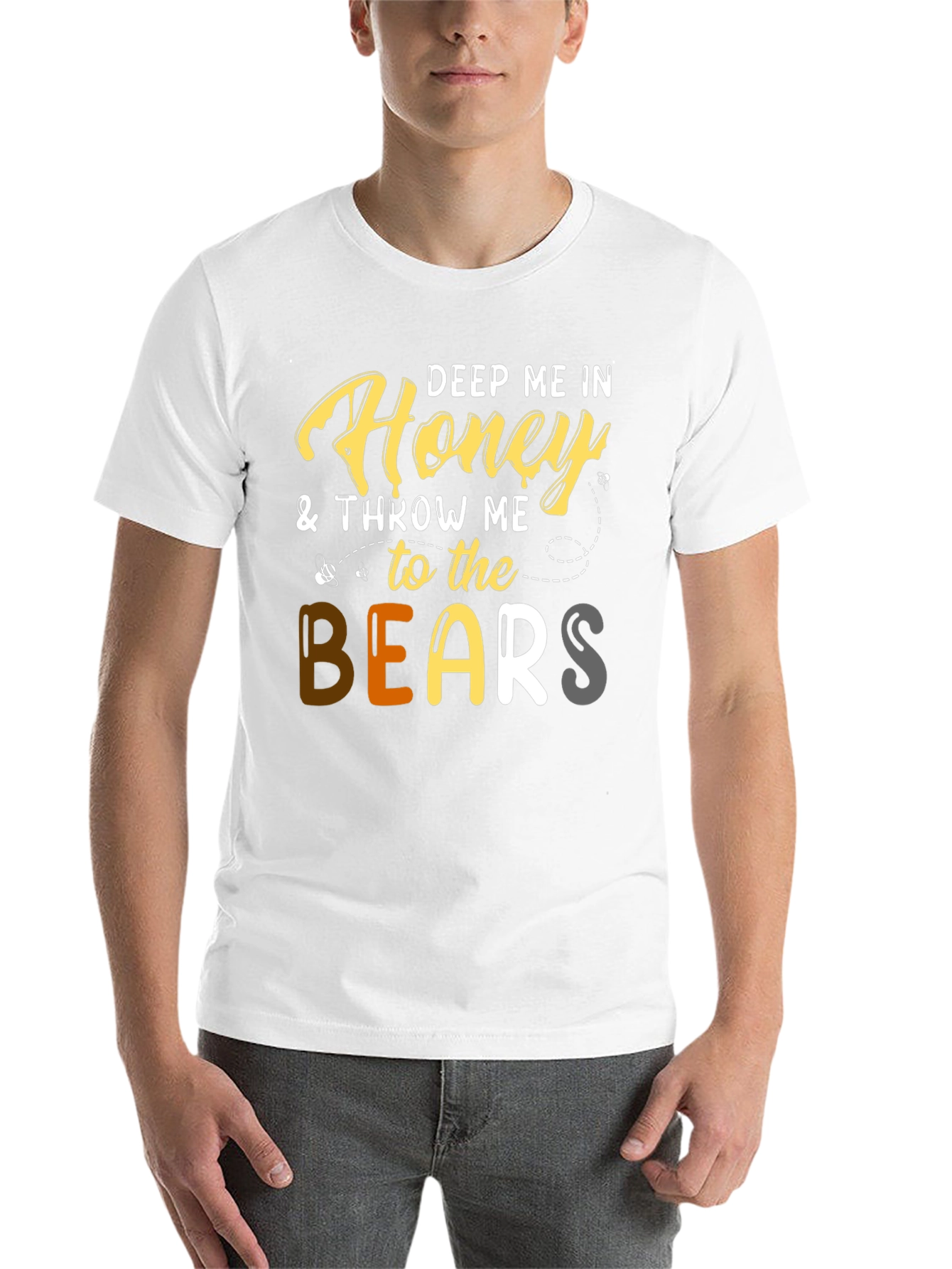 Black Deep Me in Honey Bear Graphic Tee view 14