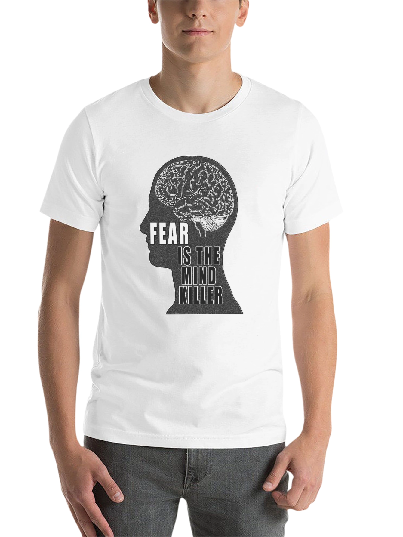 Black Fear is the Mind Killer Black T-Shirt view 14