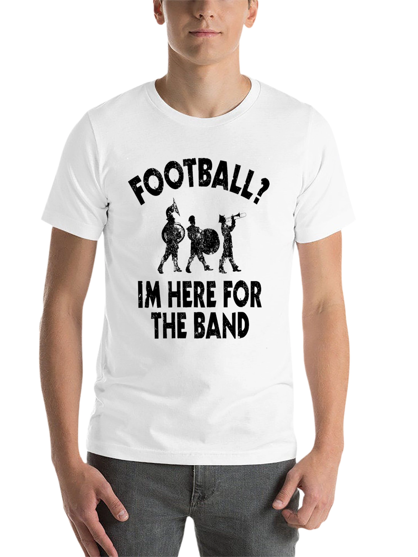 Black Football? I'm Here For The Band T-Shirt view 14