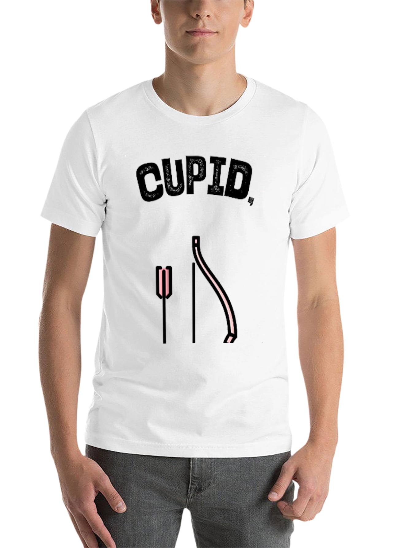 Black Cupid Arrow Bow Valentines T-Shirt view 14
