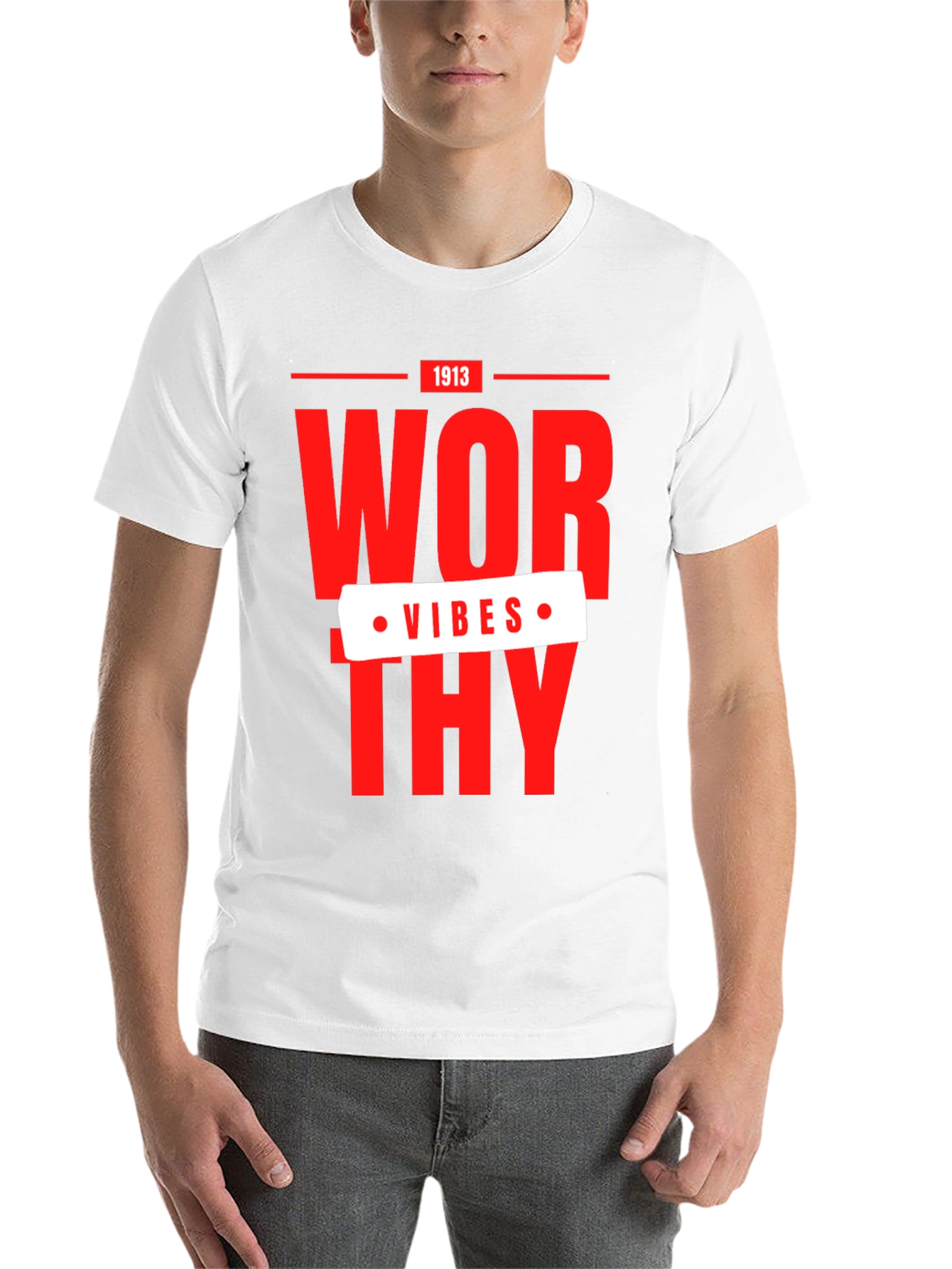 Black Worthy Vibes 1913 Graphic T-Shirt view 14