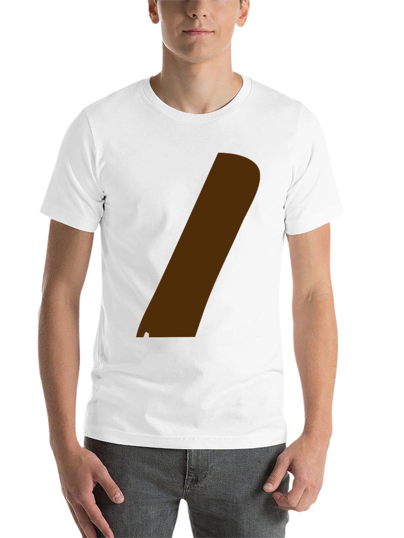 Black Modern Graphic Tee - Black with Brown Stripe view 14