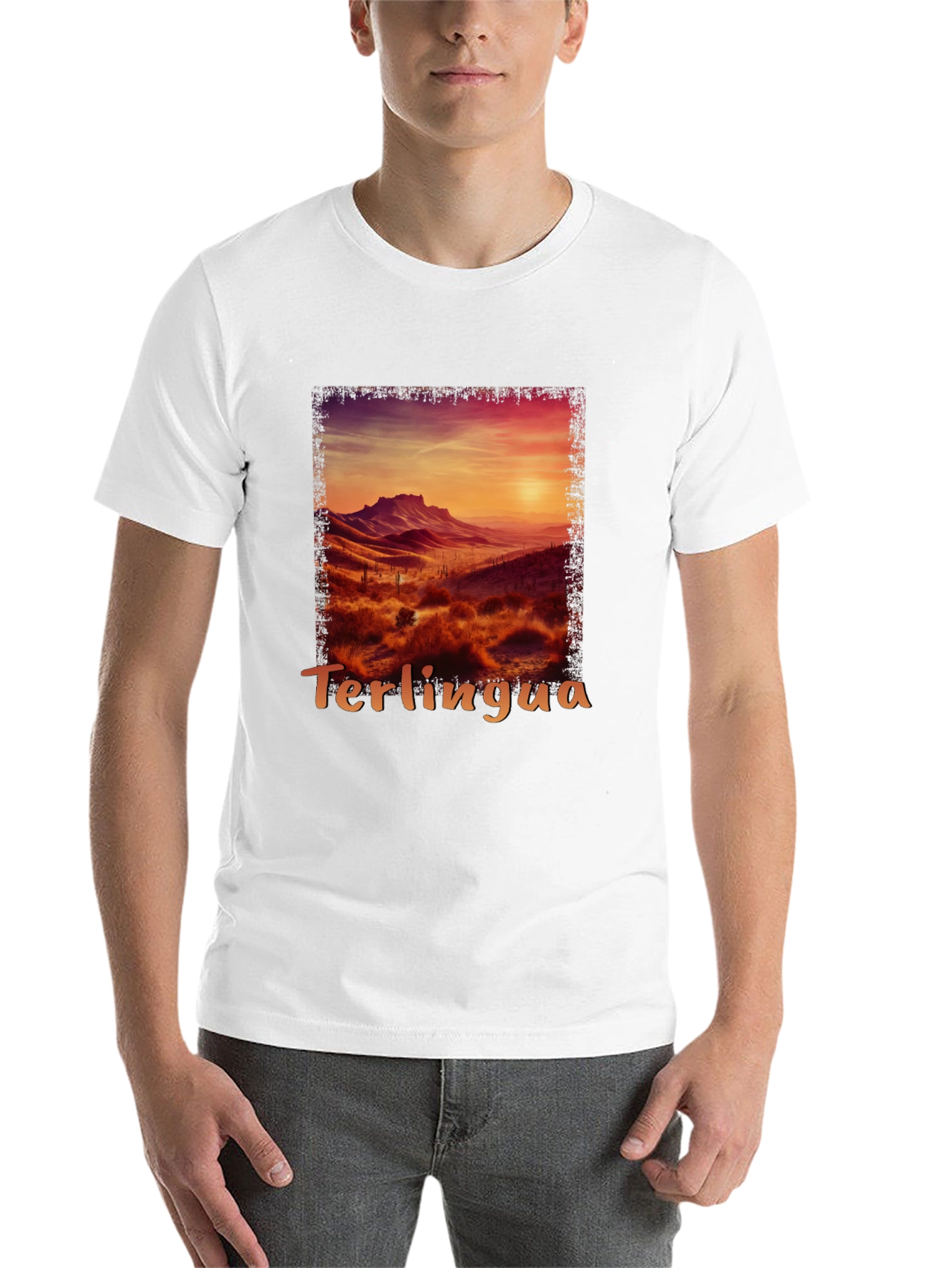Black Terlingua Sunset Graphic Tee - Desert Scene Shirt view 14