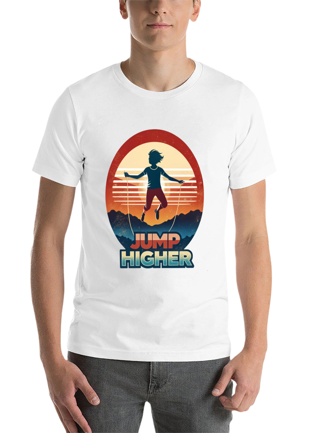 Black Jump Higher Graphic Tee - Retro Style view 14