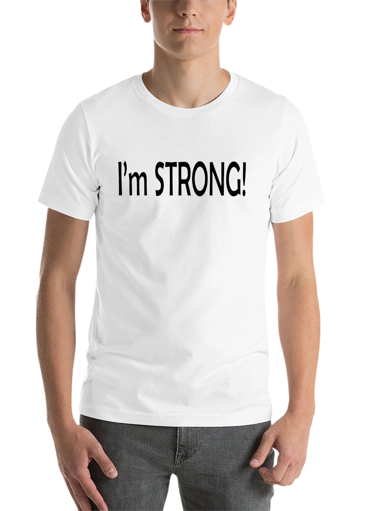 Black I'm Strong! Black Graphic Tee view 14