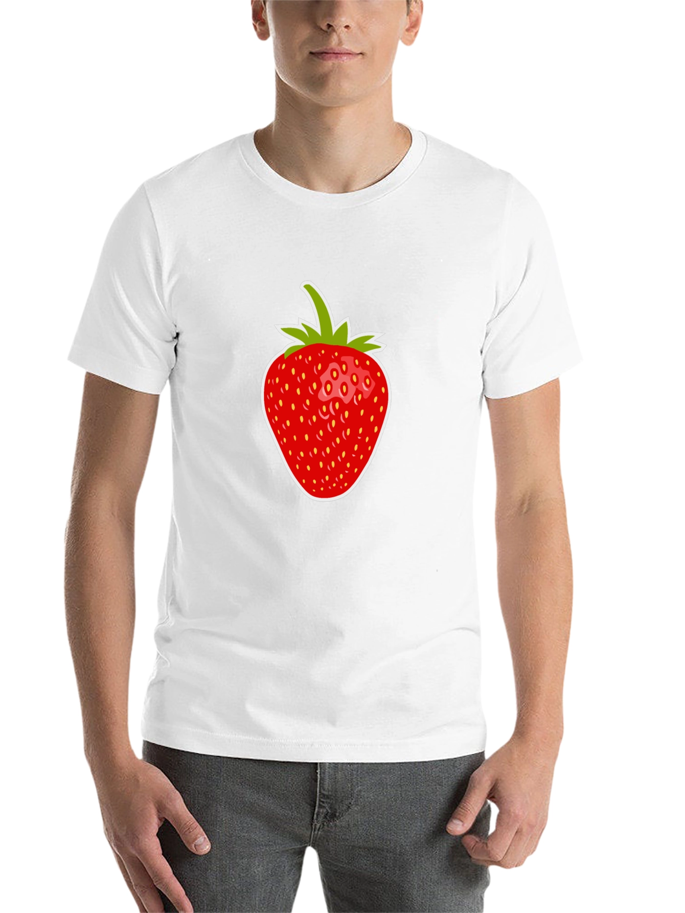 Black Strawberry Graphic Tee - Casual Black T-Shirt view 14
