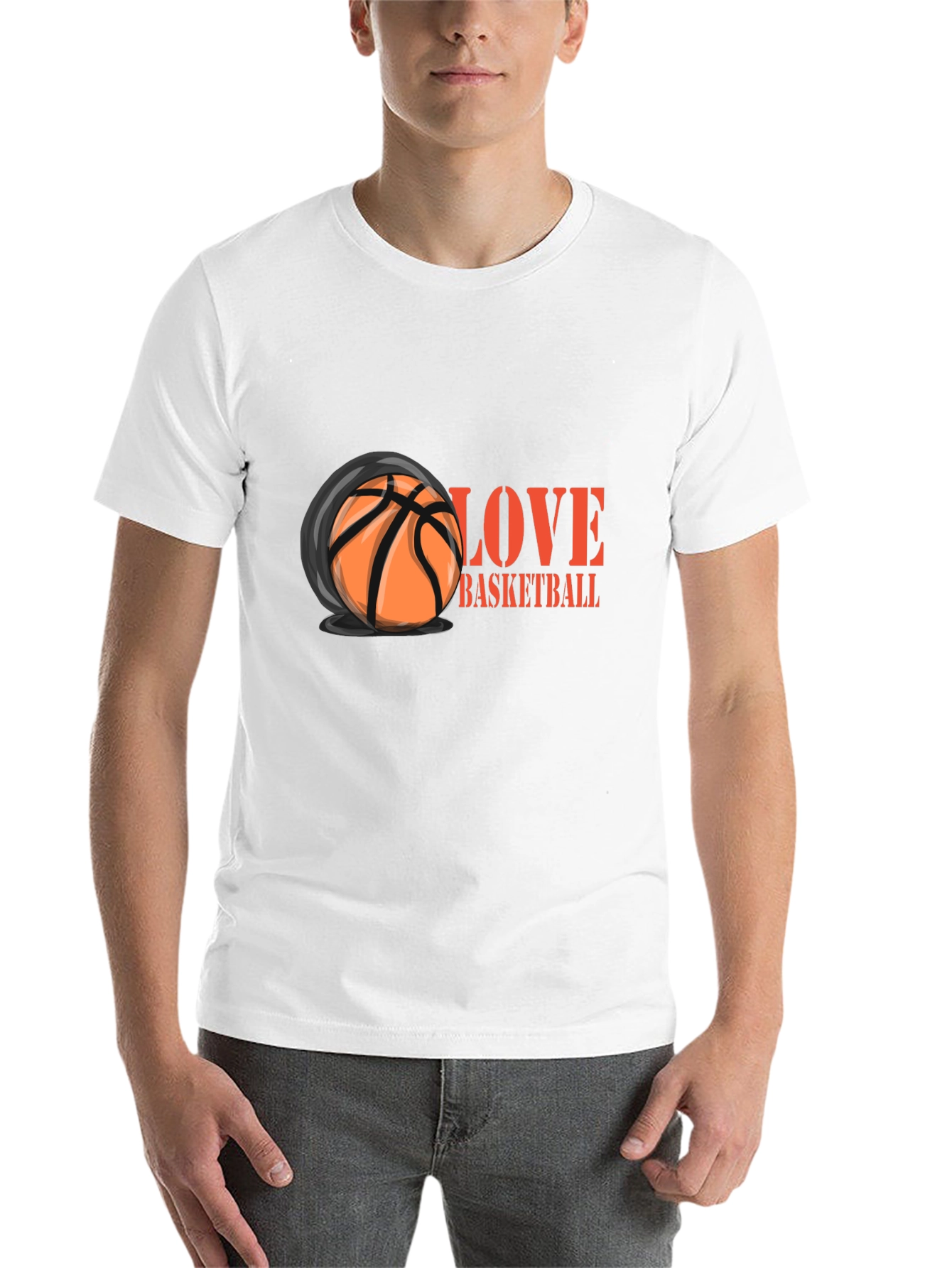 Black Love Basketball Graphic T-Shirt view 14