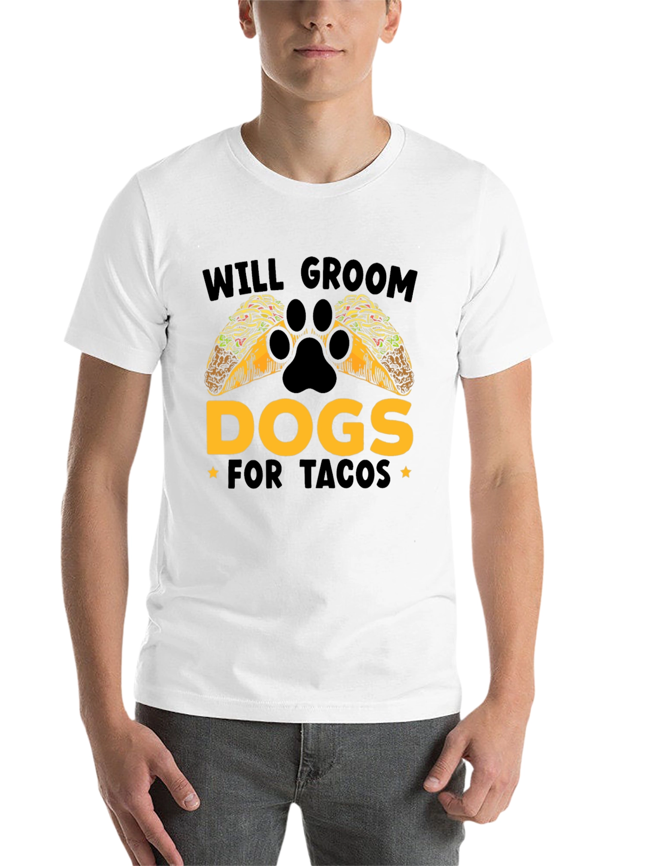 Black Will Groom Dogs for Tacos Funny T-Shirt view 14