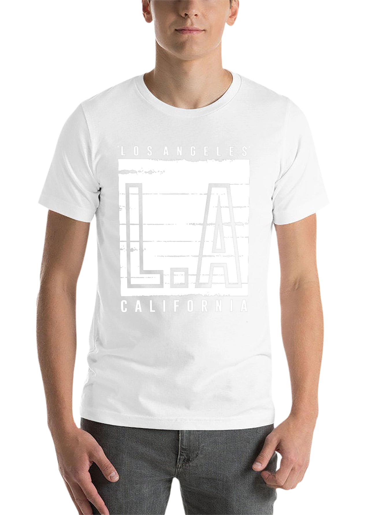 Black Los Angeles California Graphic Tee - Black view 14