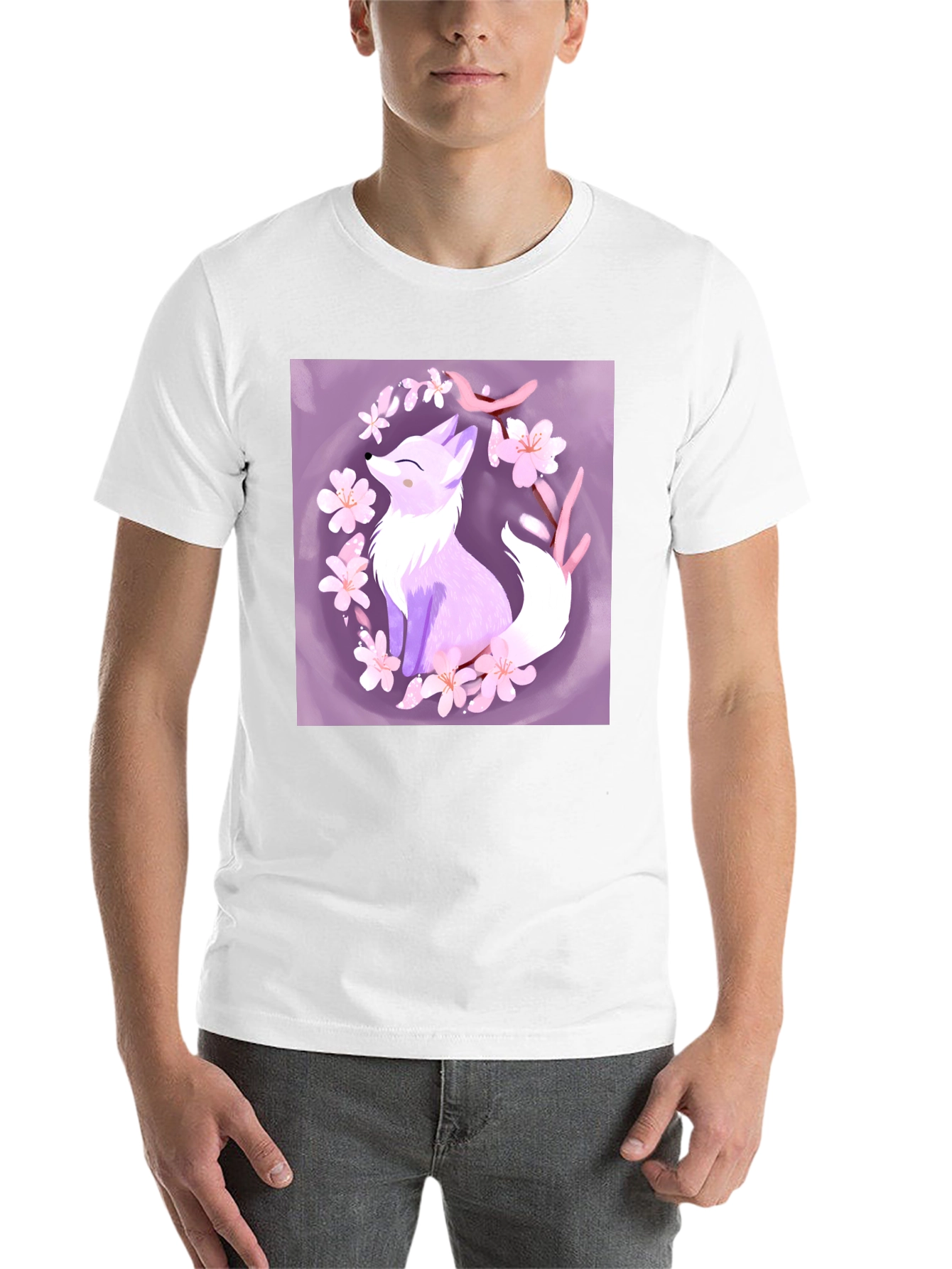 Black Fox Blossom Graphic Tee - Stylish & Unique view 14