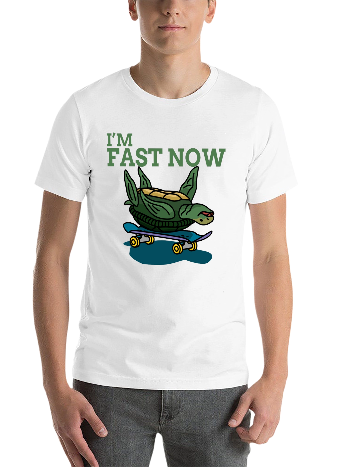 I'm Fast Now Turtle Skateboard T-Shirt - 14