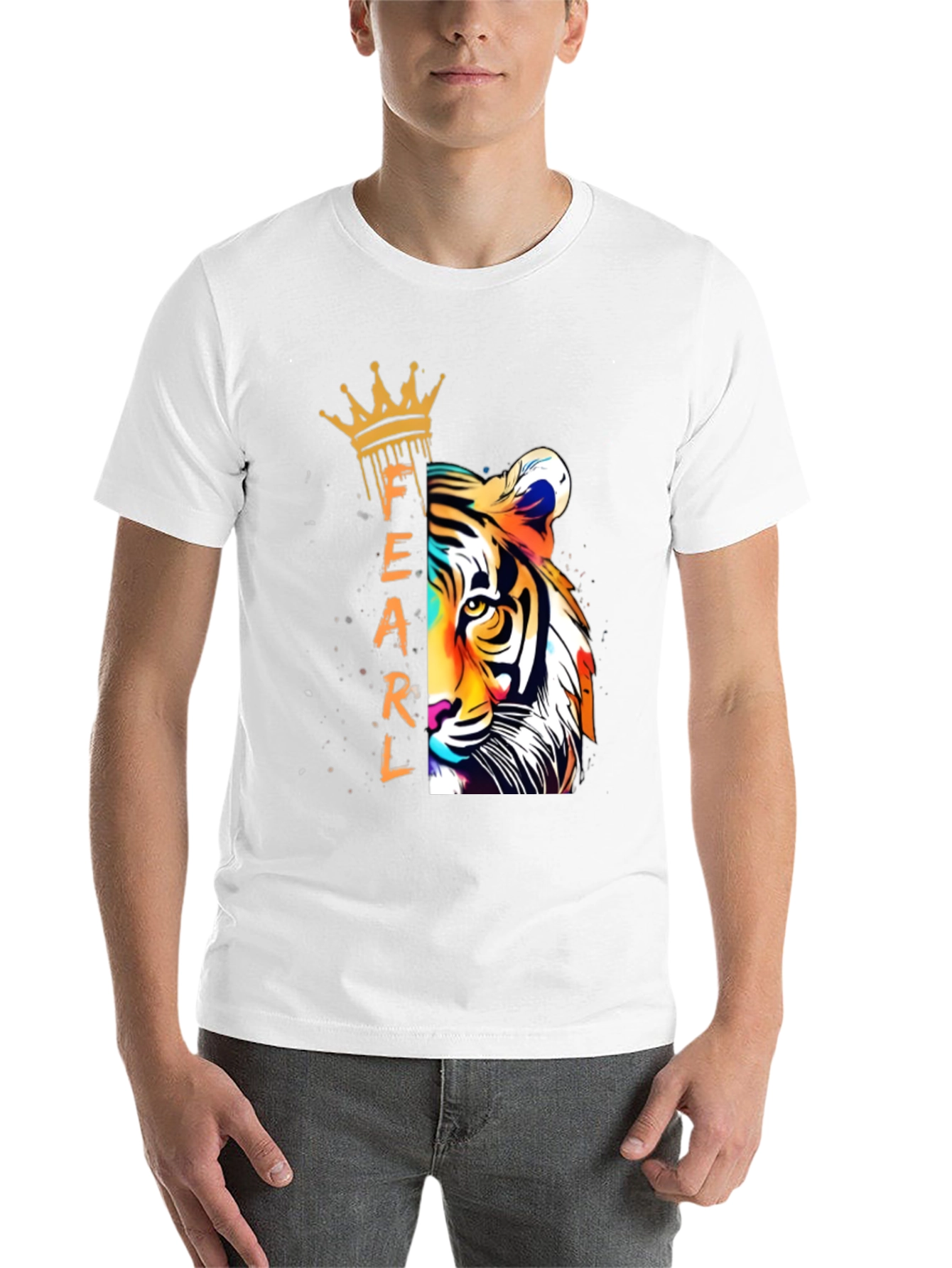 Black Fearless Tiger Graphic Tee - Black view 14