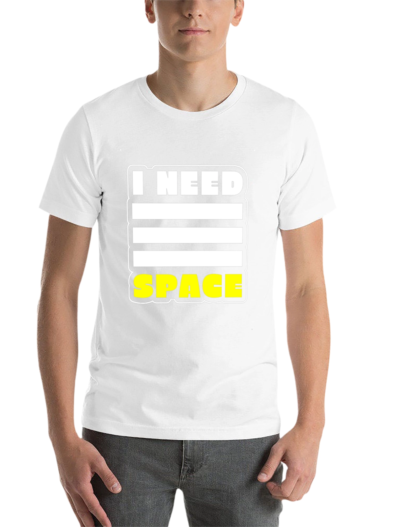 Black I Need Space T-Shirt - Bold Graphic Tee view 14