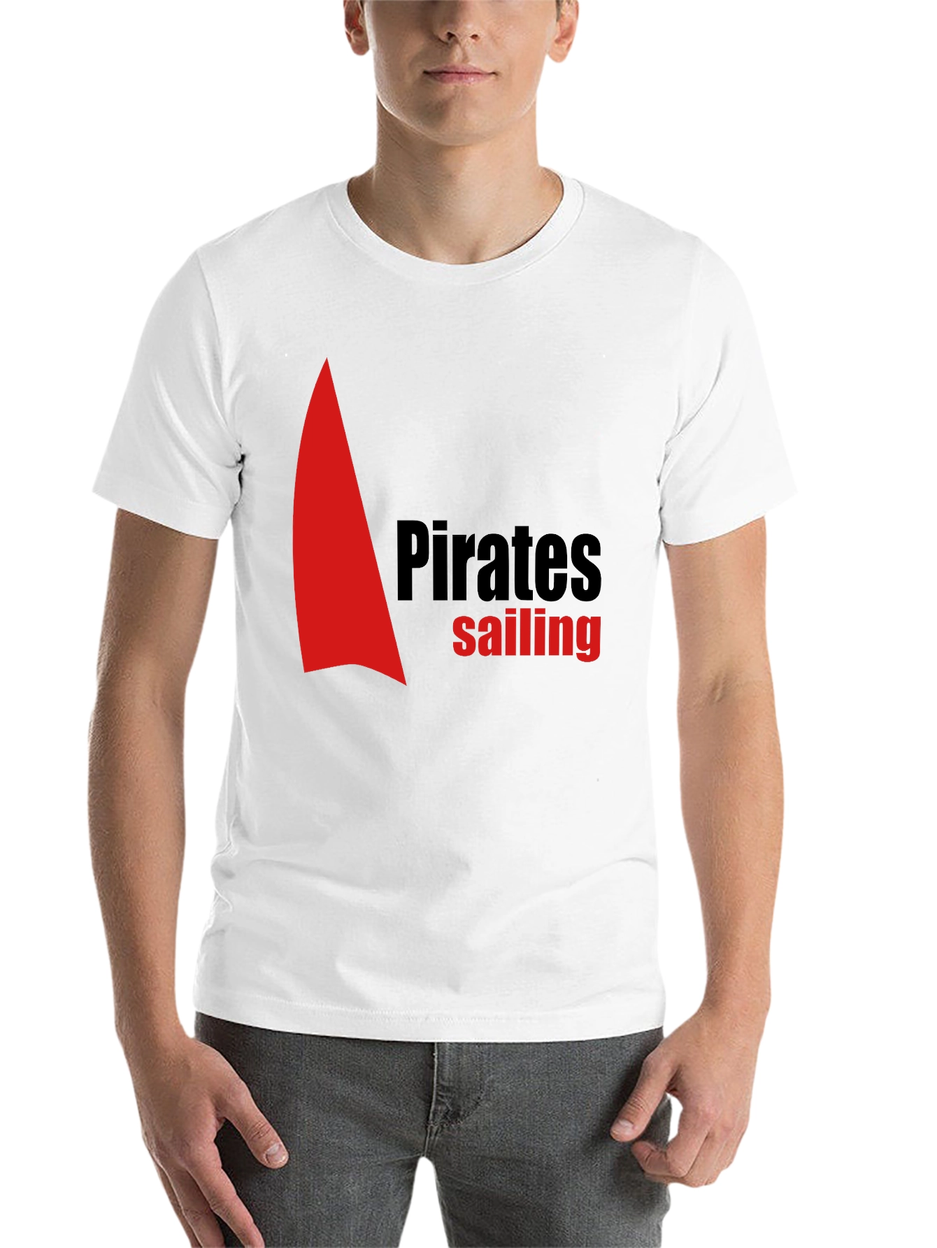 Black Pirates Sailing Black Cotton T-Shirt view 14