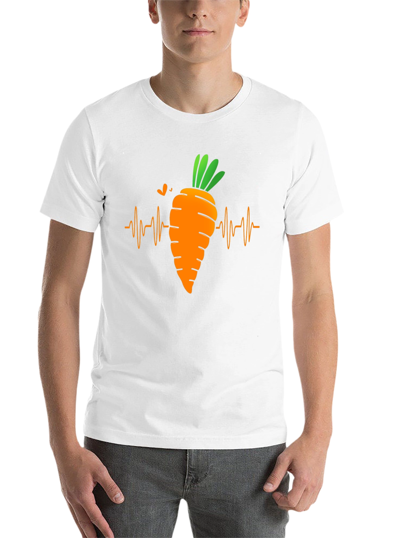 Black Carrot Heartbeat T-Shirt - Funny Vegan Tee view 14