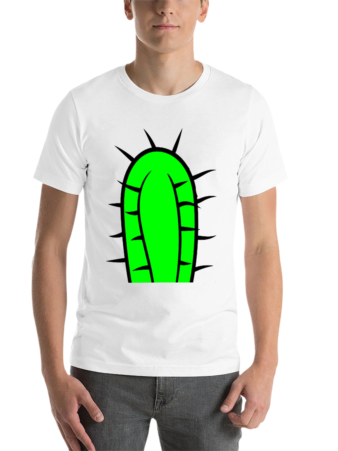 Black Cactus Tee - Fun Graphic Print T-Shirt view 14