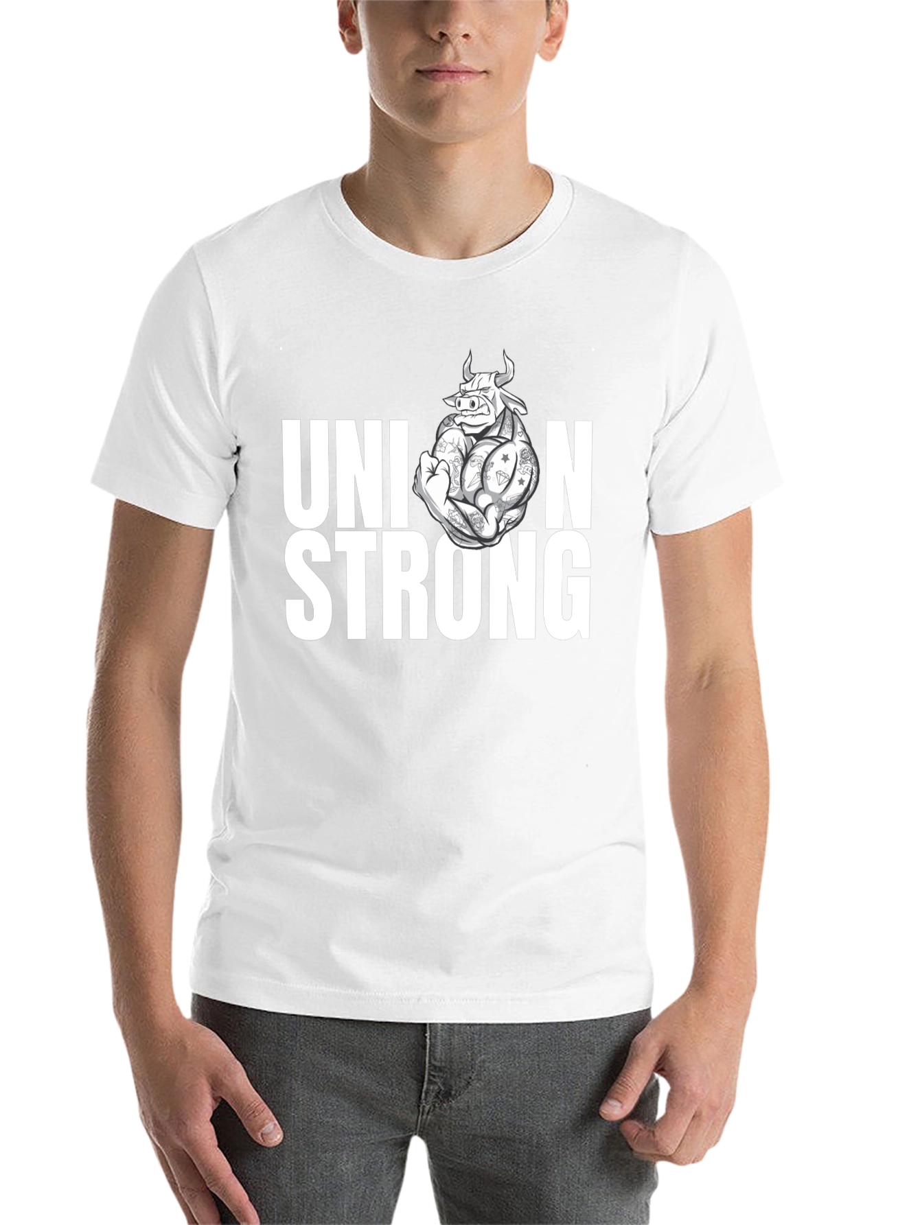 Black Union Strong Graphic T-Shirt view 14