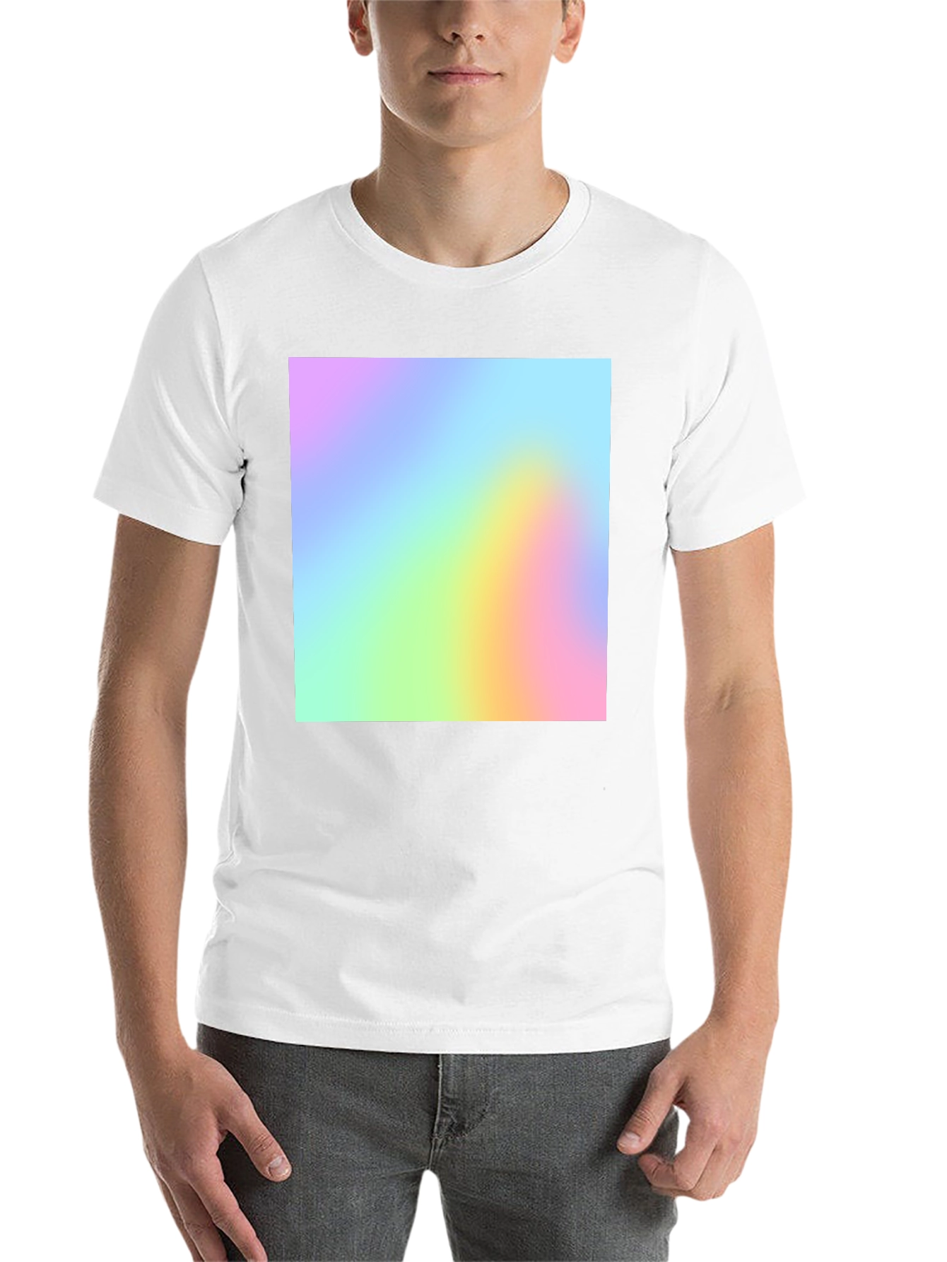 Black Vibrant Spectrum Graphic Black T-Shirt view 14