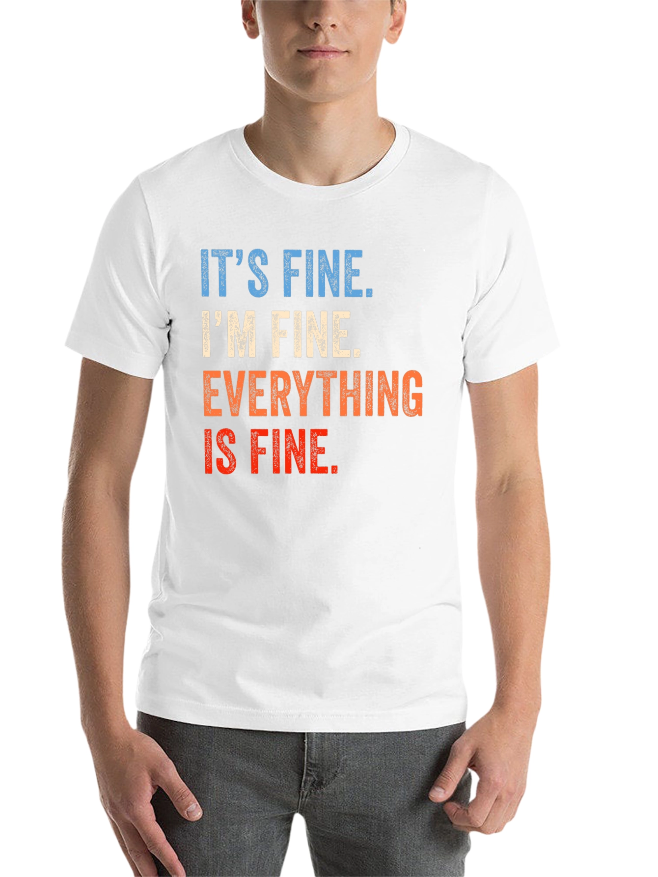 Black It's Fine Graphic T-Shirt - Unisex view 14