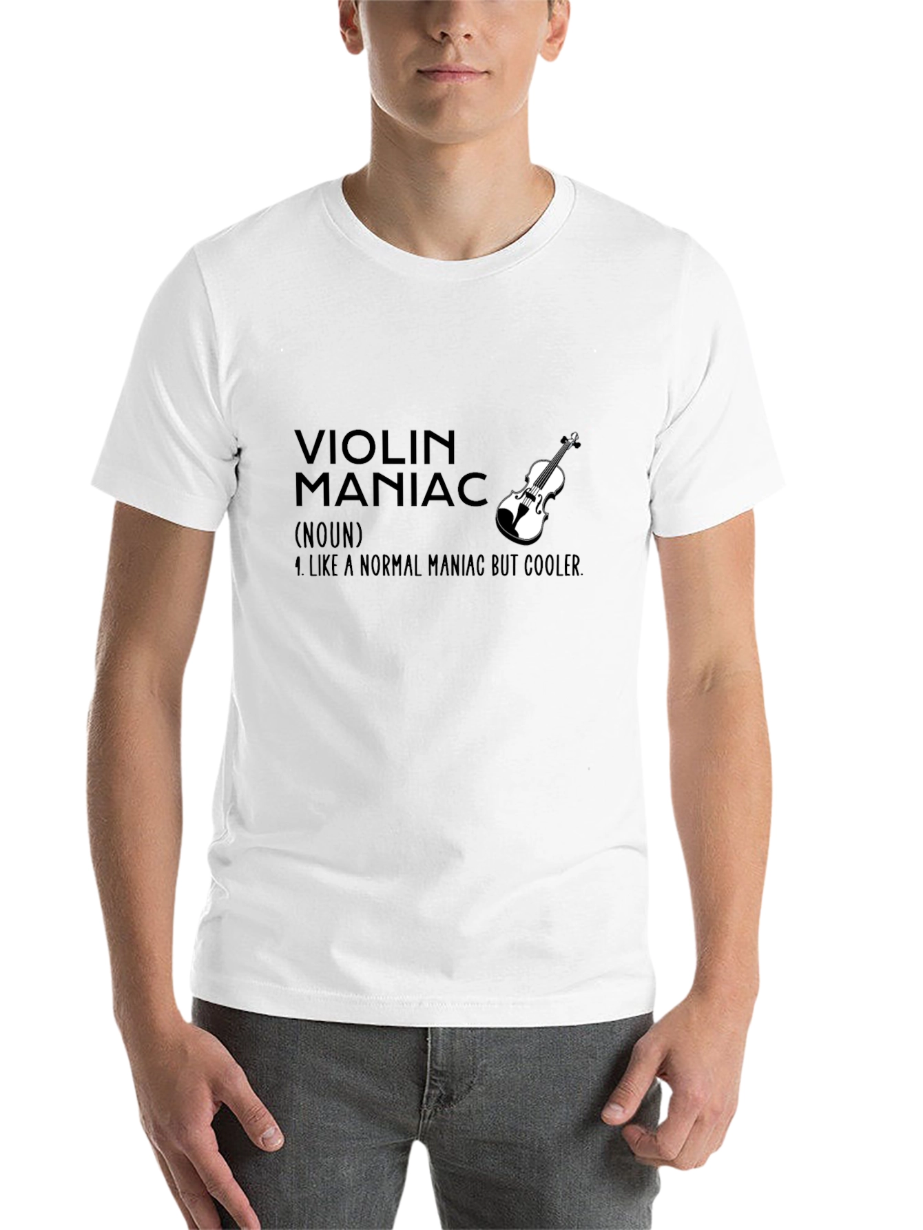 Black Violin Maniac Graphic Tee - Cool Musician T-Shirt view 14