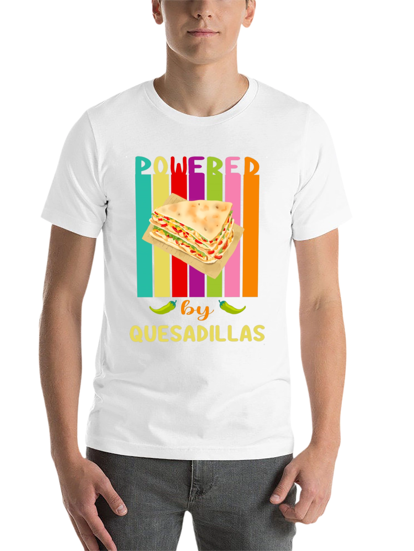 Black Powered by Quesadillas Graphic Tee view 14