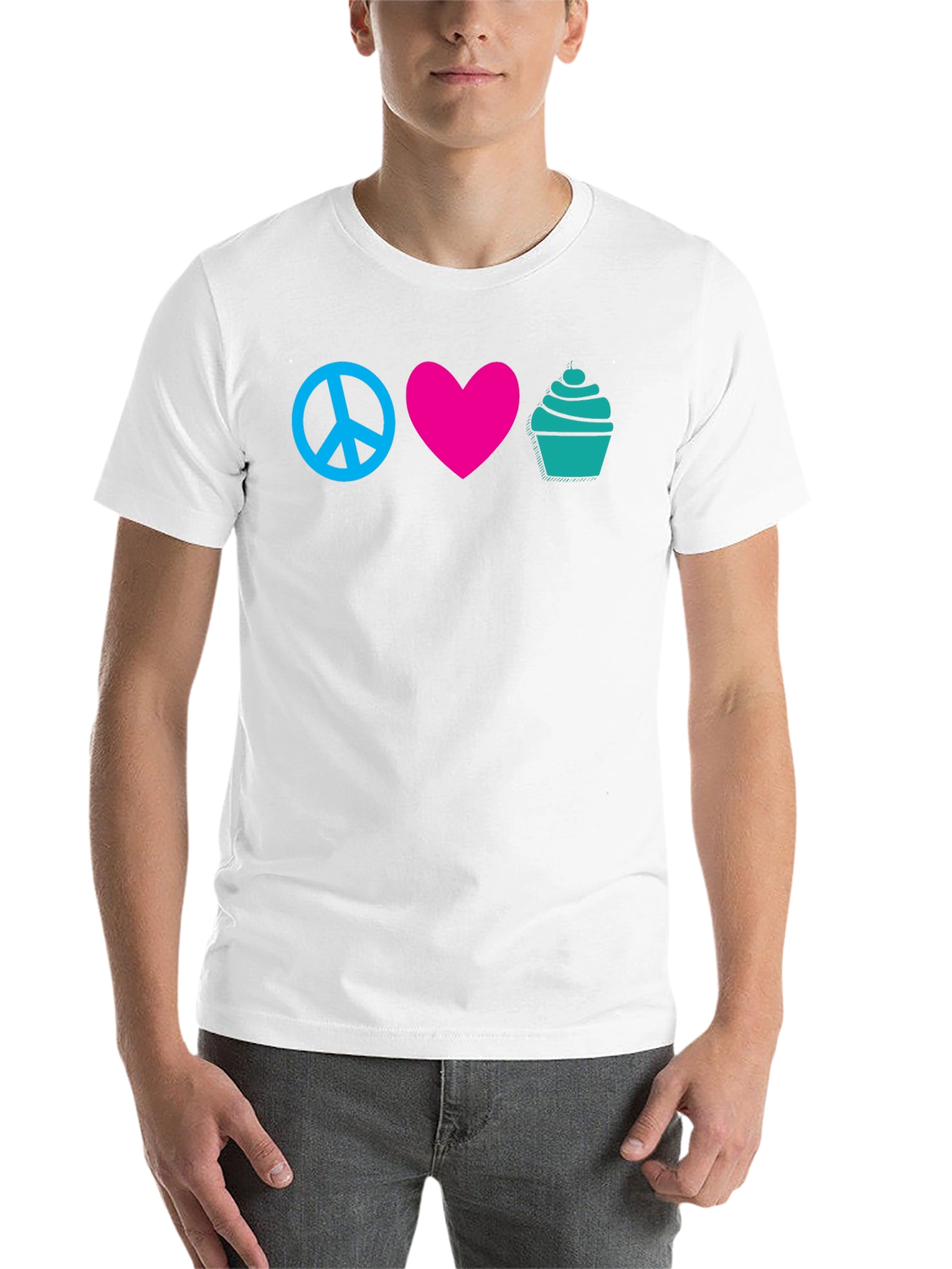 Black Peace Love Cupcakes Graphic Tee view 14
