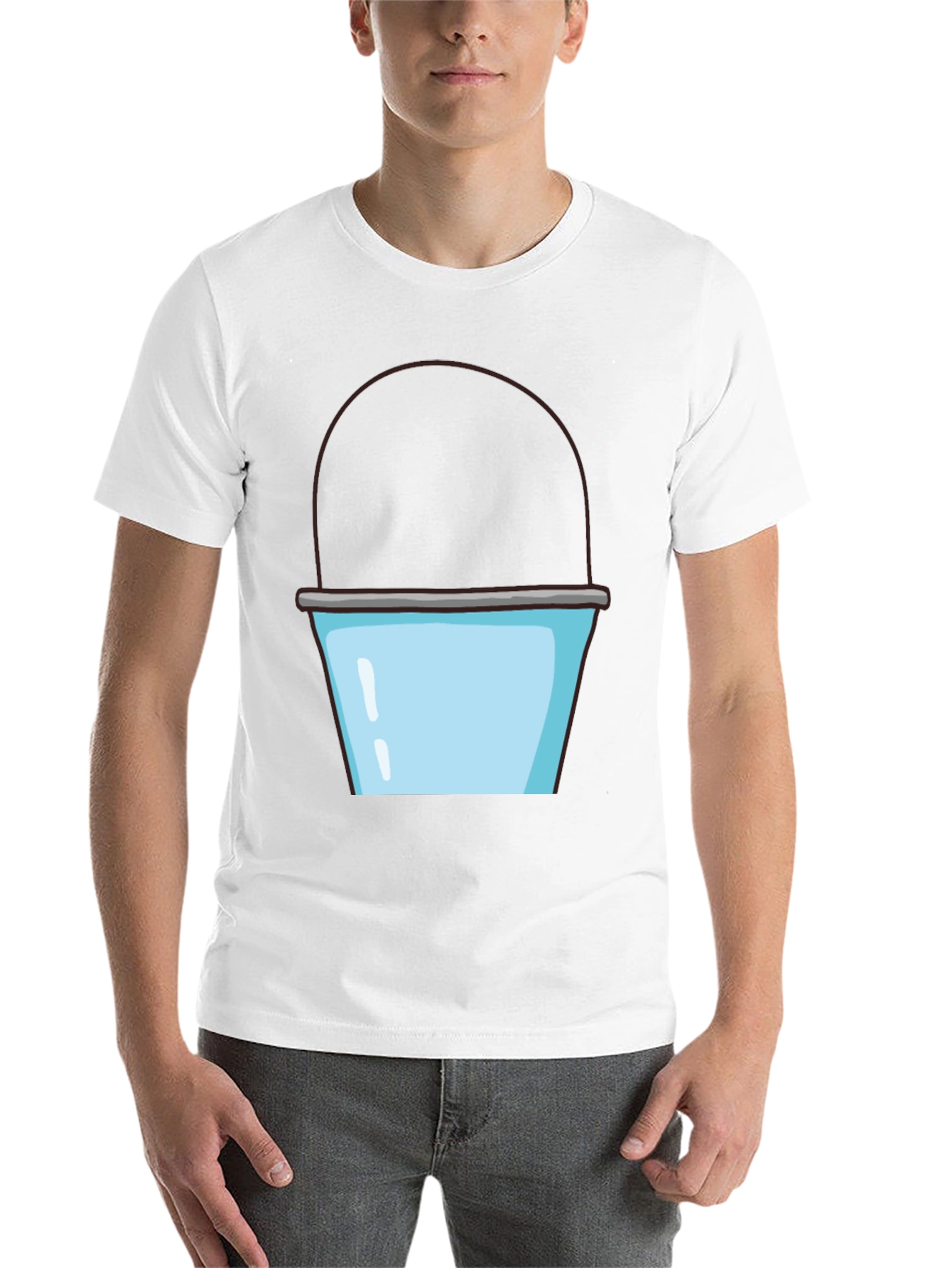 Black Bucket Graphic T-Shirt - Fun Novelty Tee view 14