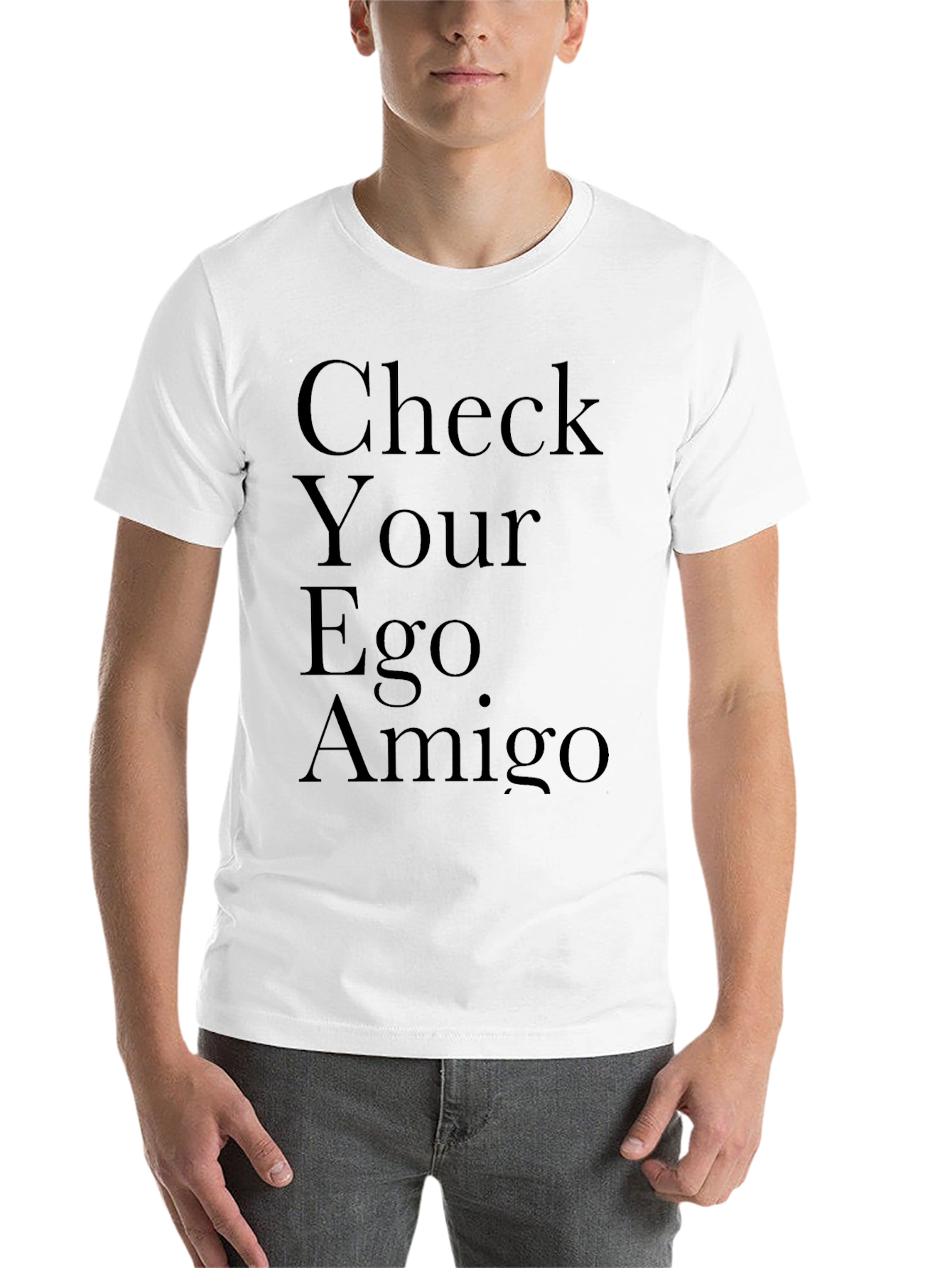 Black Check Your Ego Amigo Graphic Tee view 14