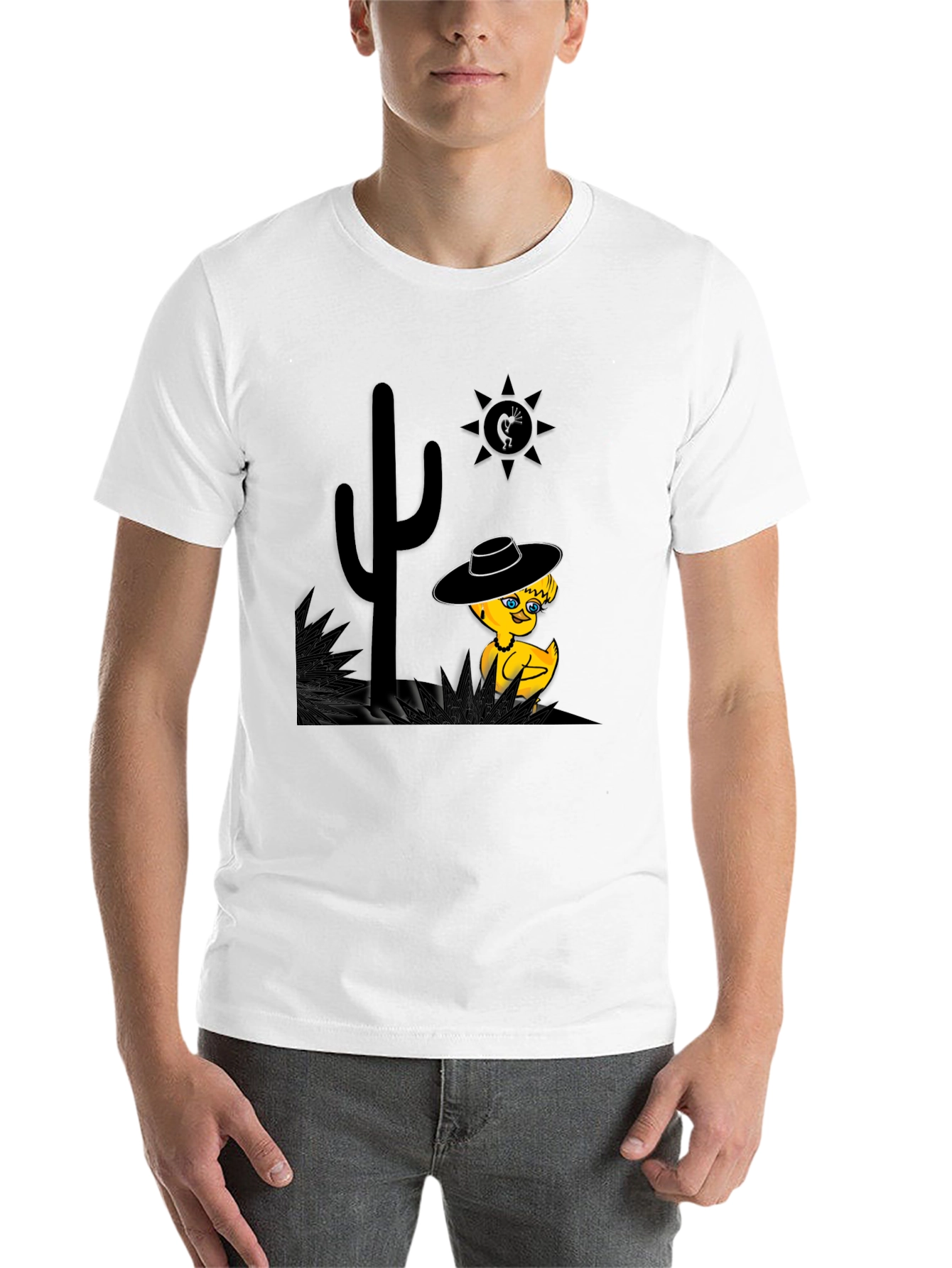 Black Desert Duck T-Shirt - Whimsical Western Tee view 14