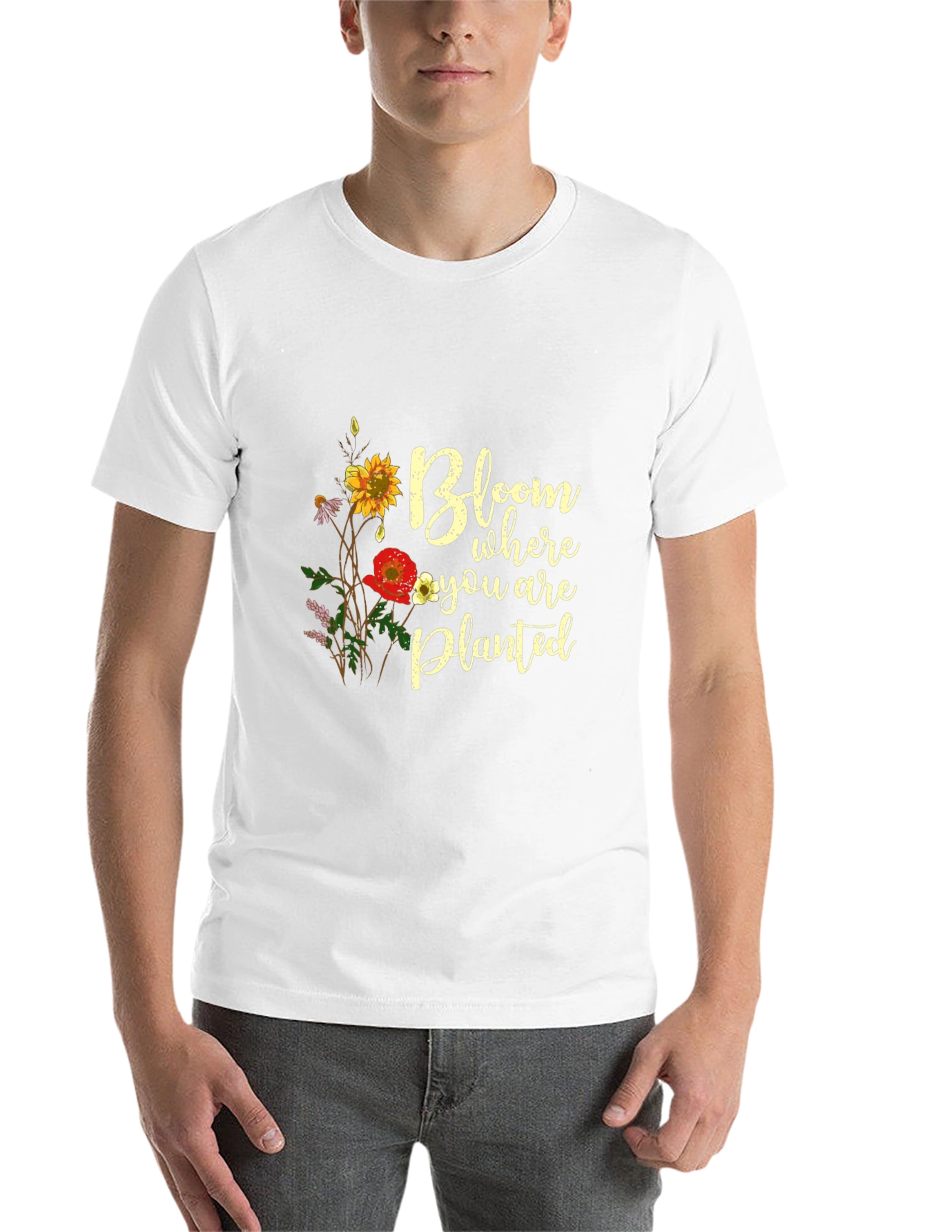Black Bloom Where You Are Planted Graphic Tee view 14